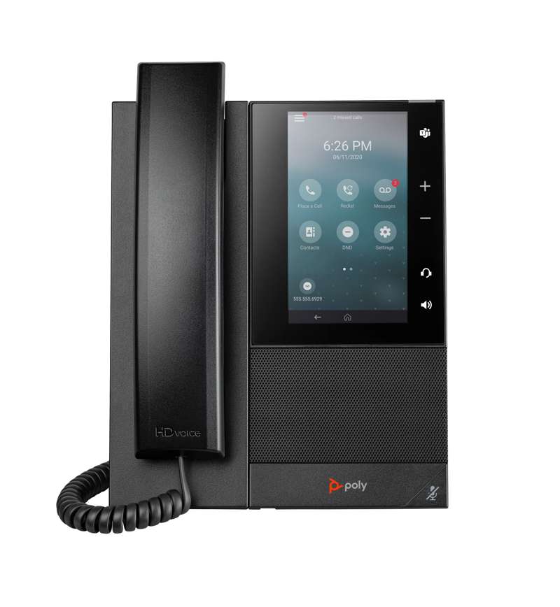 Poly CCX 505 Business Media Phone with Open SIP with Power Supply (84C16AA#ABA)