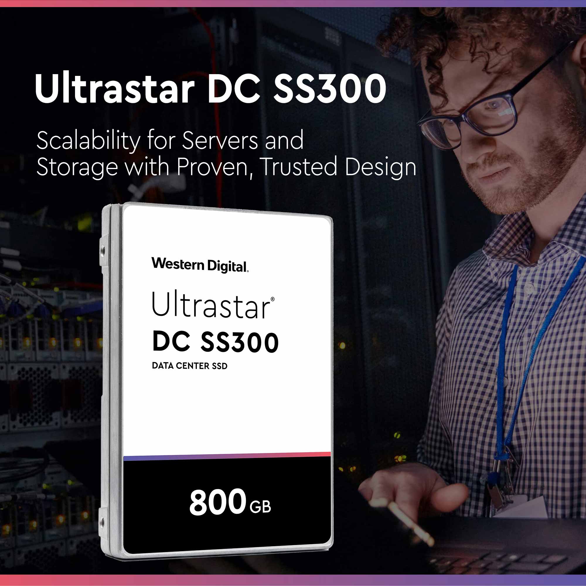 Western Digital DC SS300 HUSMM3280ASS204 800GB SAS 12Gb/s 512e 2.5in Recertified Solid State Drive