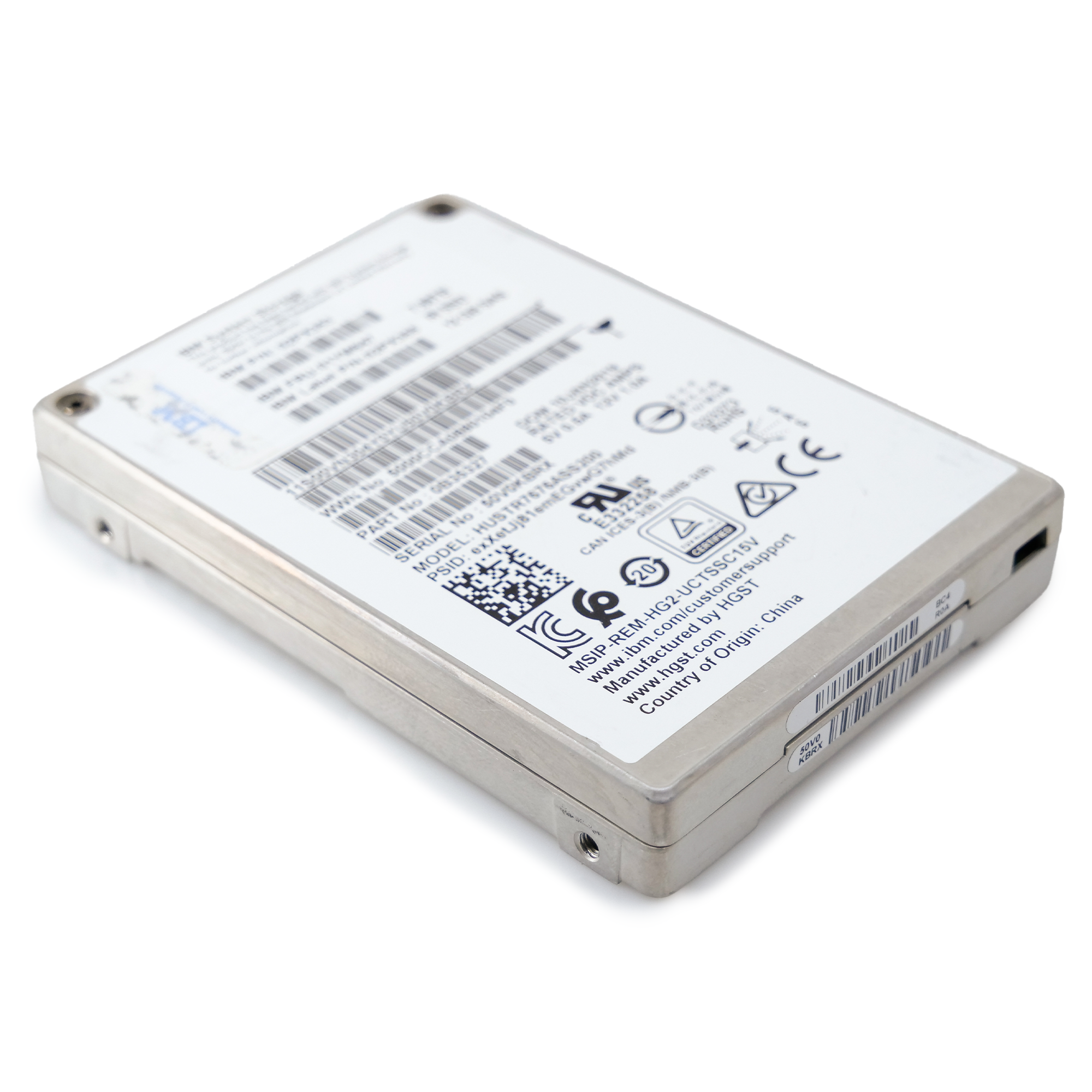 Western Digital/IBM Ultrastar DC SS200 HUSTR7676ASS200 7.68TB 1 DWPD SAS 12Gb/s Read-Intensive MLC 2.5in Refurbished Enterprise SSD