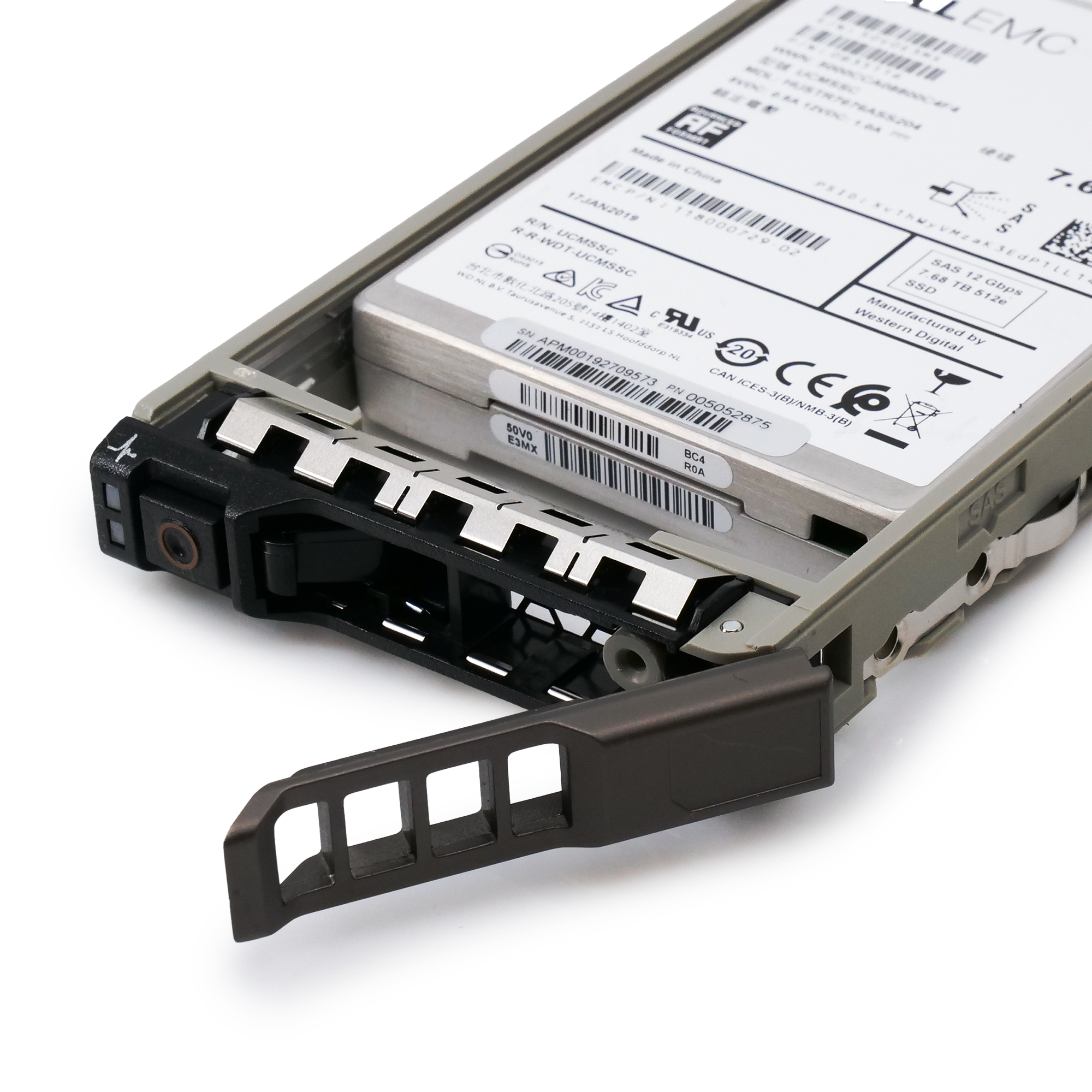 Dell EMC G13 HUSTR7676ASS204 0B35116 7.68TB SAS 12Gb/s 512e 1DWPD Read Intensive 2.5in Refurbished SSD