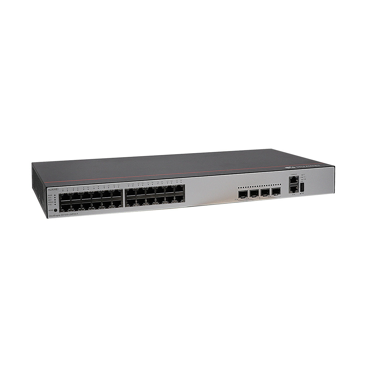 Huawei CloudEngine S5735-L24P4S-A 24-Port Gigabit Layer 2+ Managed PoE+ Switch with 4GE SFP Uplinks
