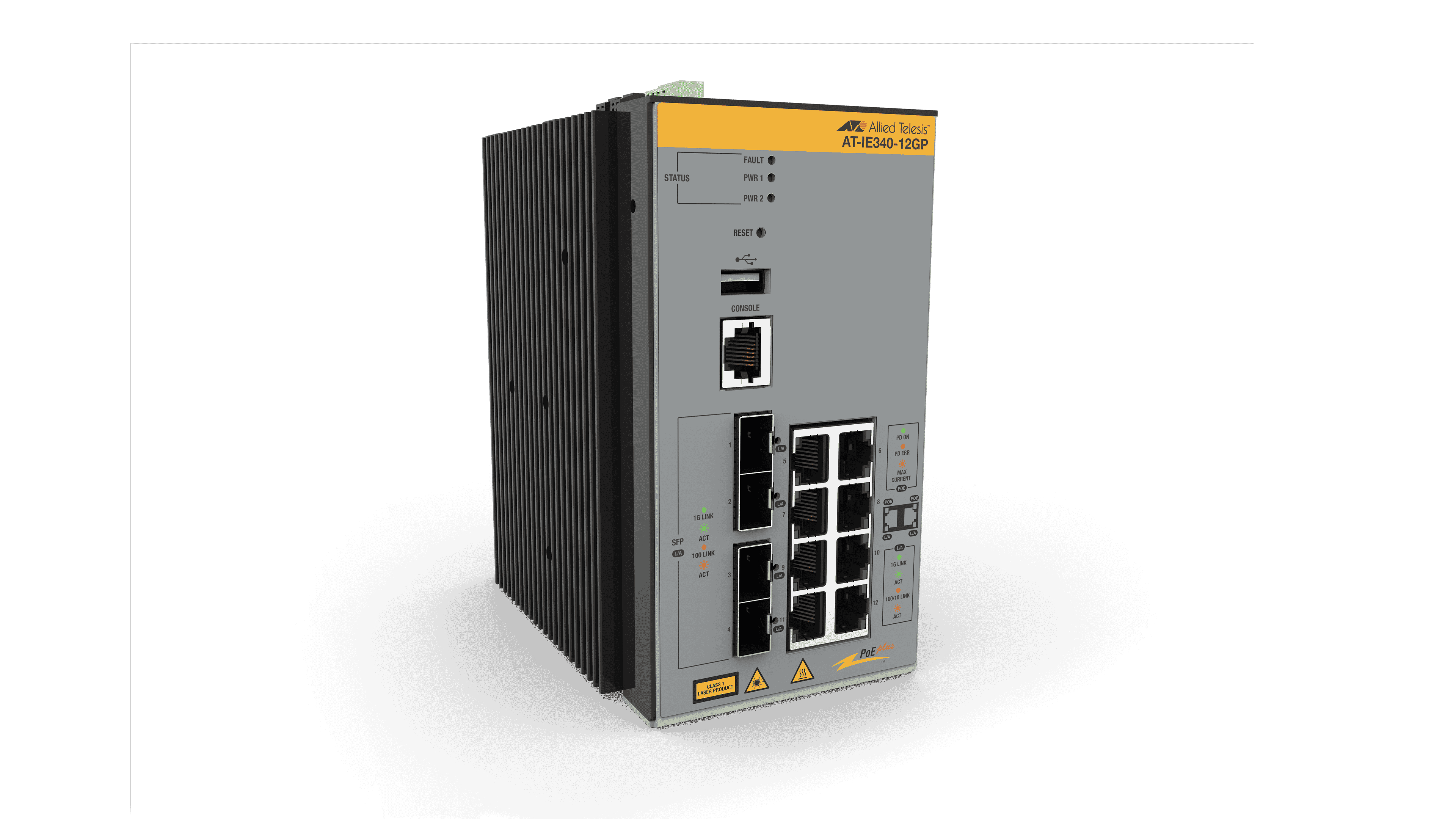 Hanwha HV-IE340-12GP-980 8 x Gigabit Ethernet PoE+ Total 240W (8/8 PoE at/af) (L)