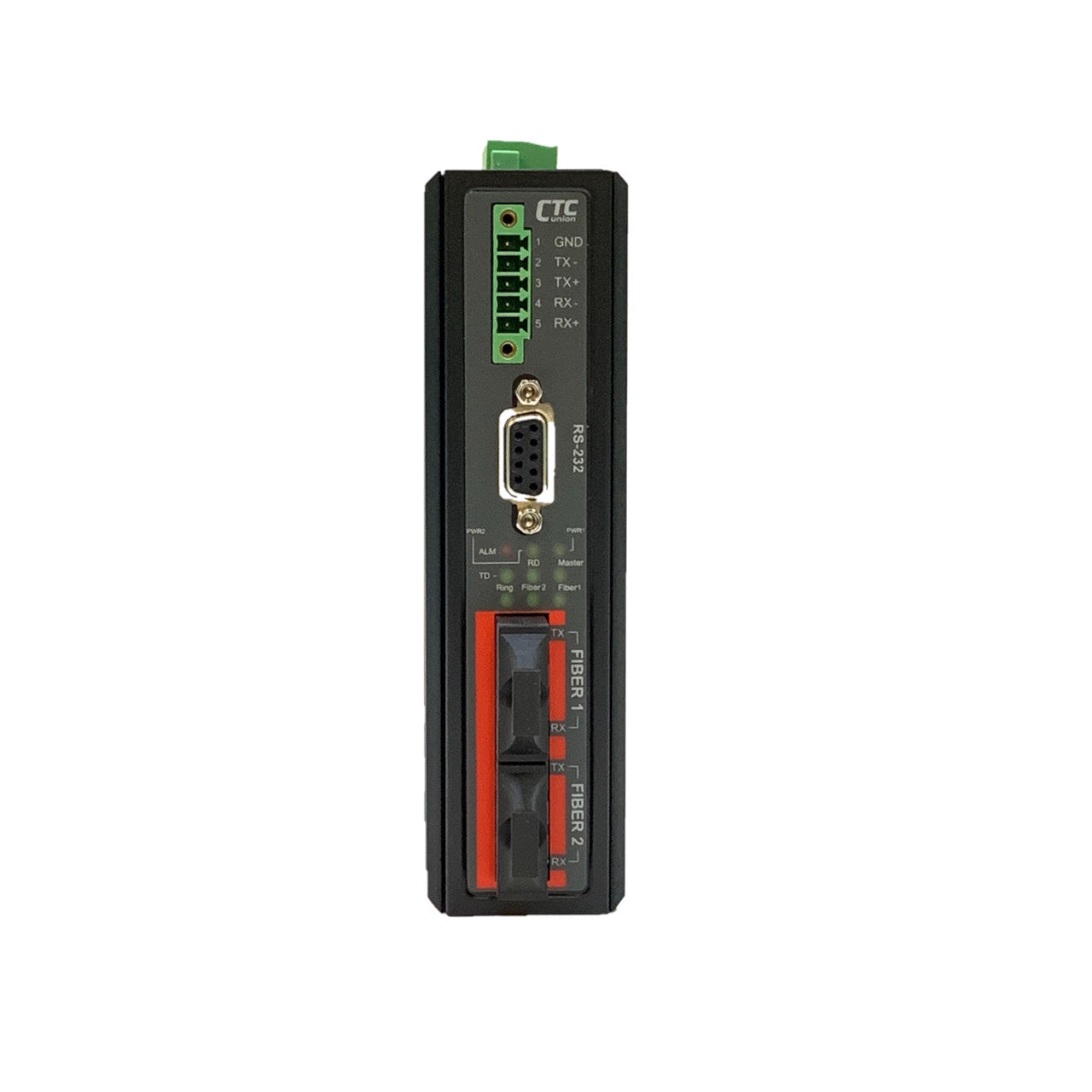 IFC-FDC-SC030 - RS-232, RS-485, RS-422 over daisy chain dual port singlemode fiber industrial media converter, 30Km, 2.5kV isolation, -10-60 Celsius