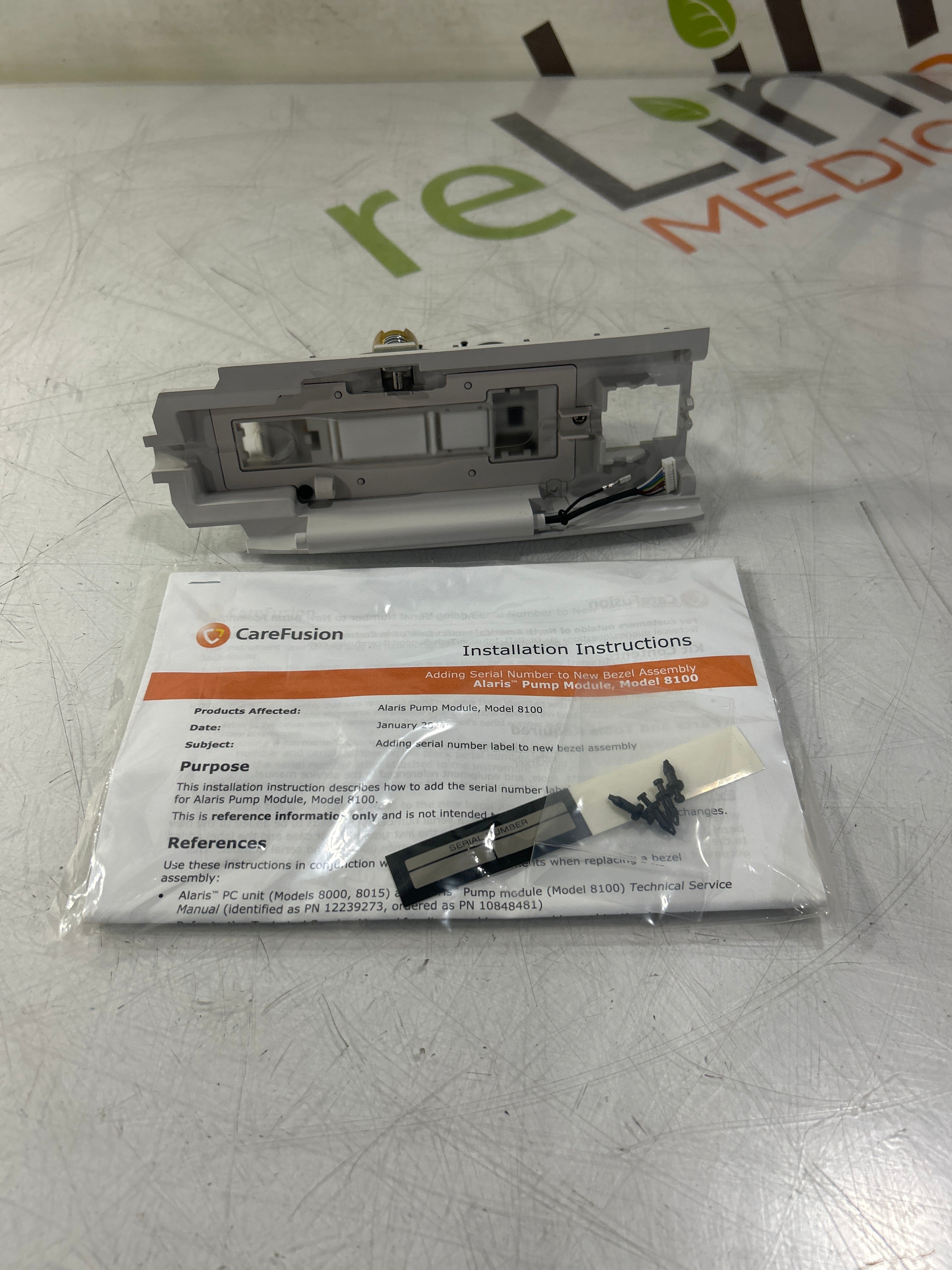 CareFusion Alaris 8100 Infusion Pump Module Bezel Assembly Kit