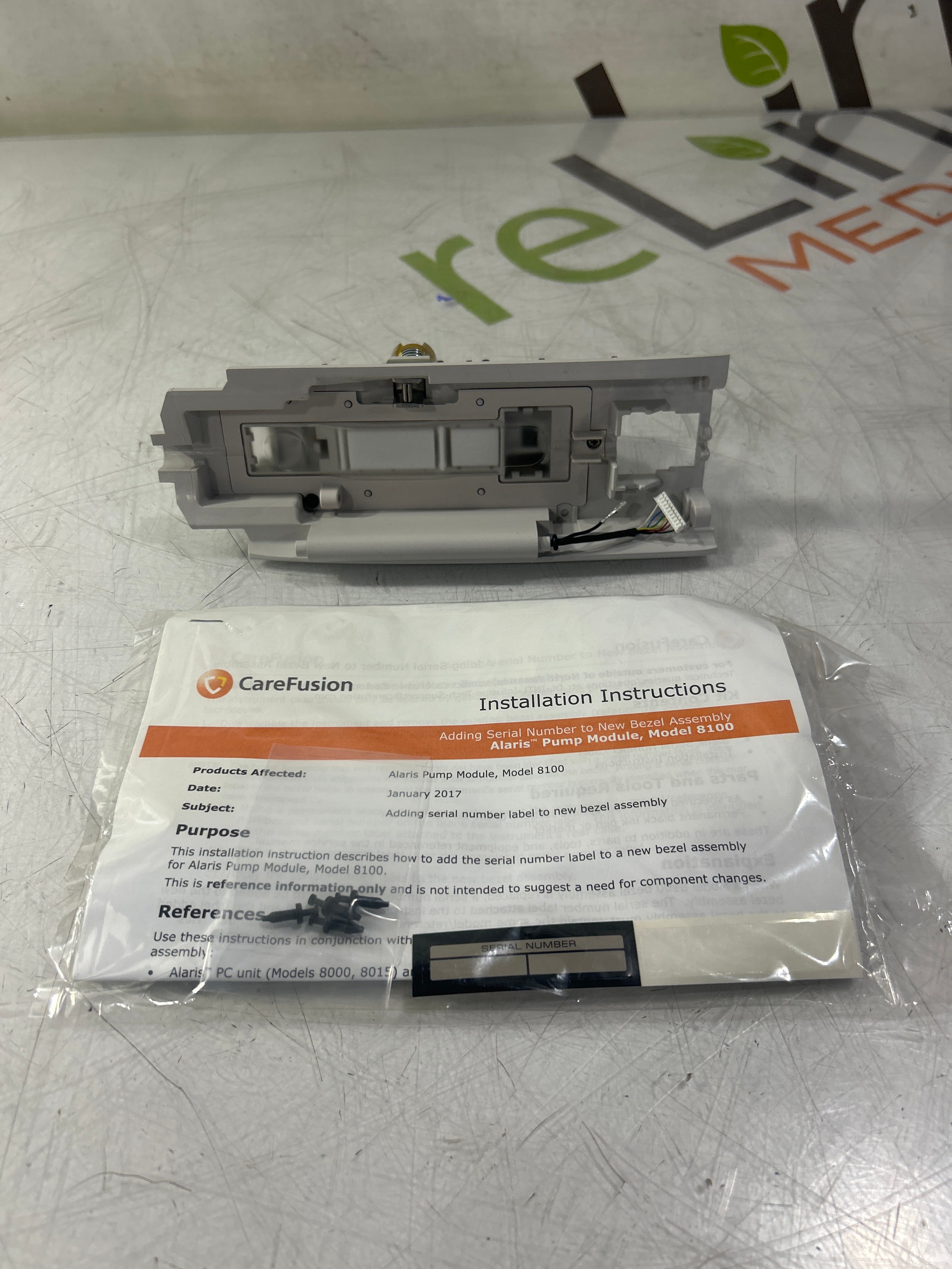 CareFusion Alaris 8100 Infusion Pump Module Bezel Assembly Kit