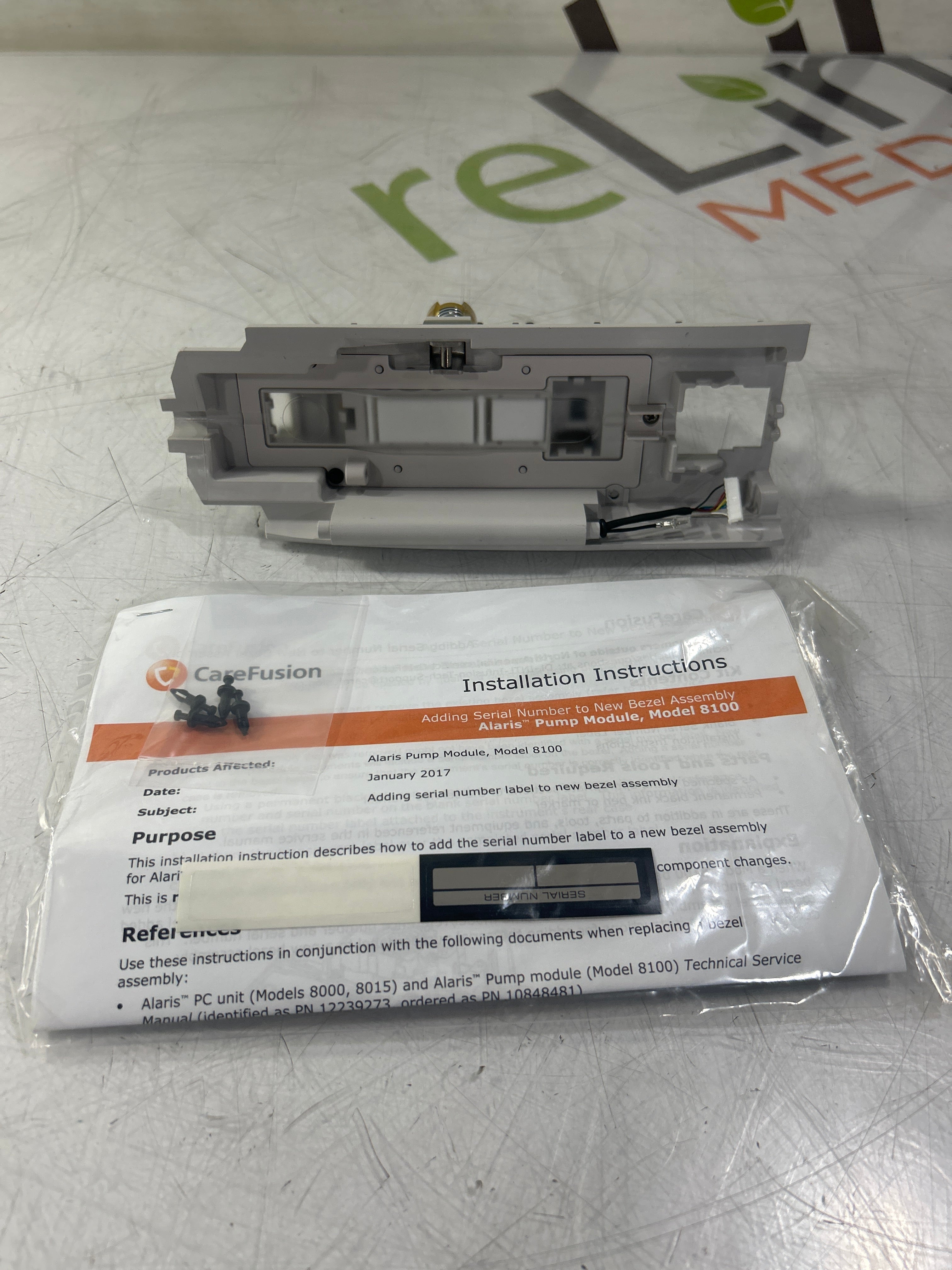 CareFusion Alaris 8100 Infusion Pump Module Bezel Assembly Kit