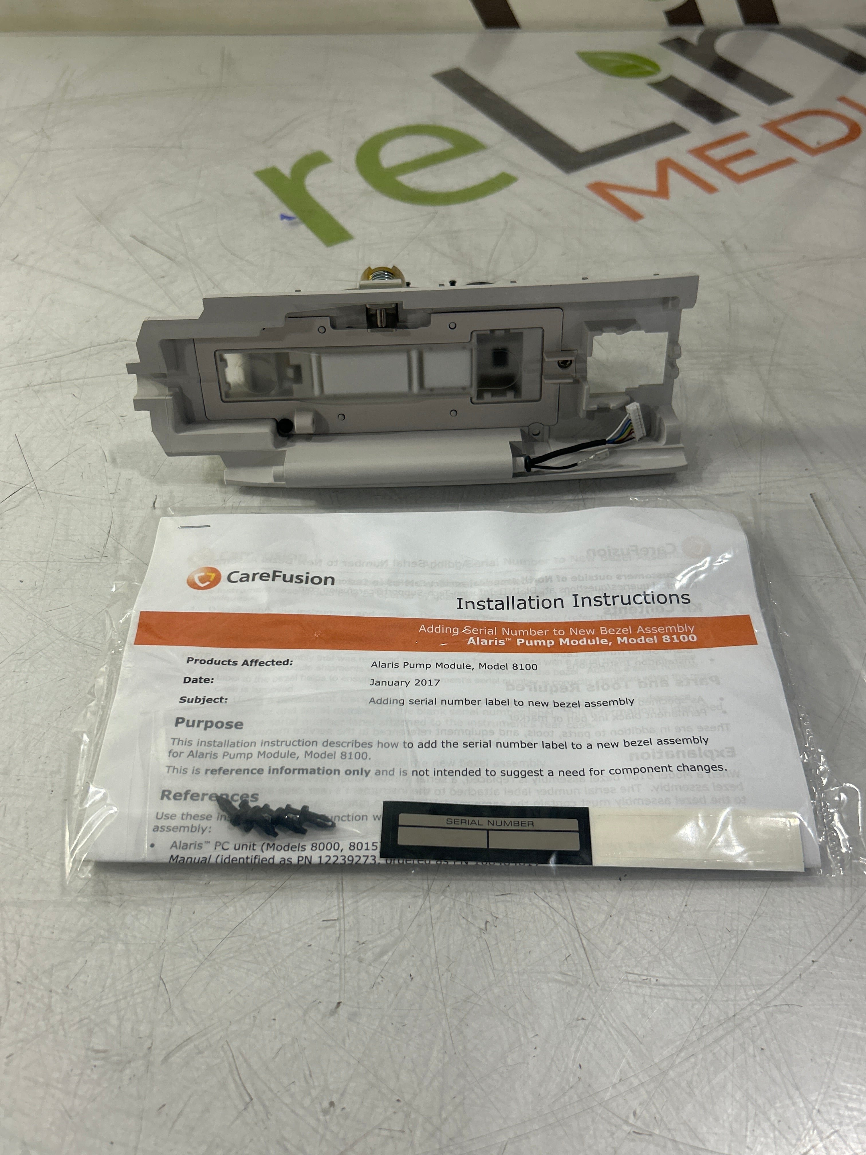 CareFusion Alaris 8100 Infusion Pump Module Bezel Assembly Kit