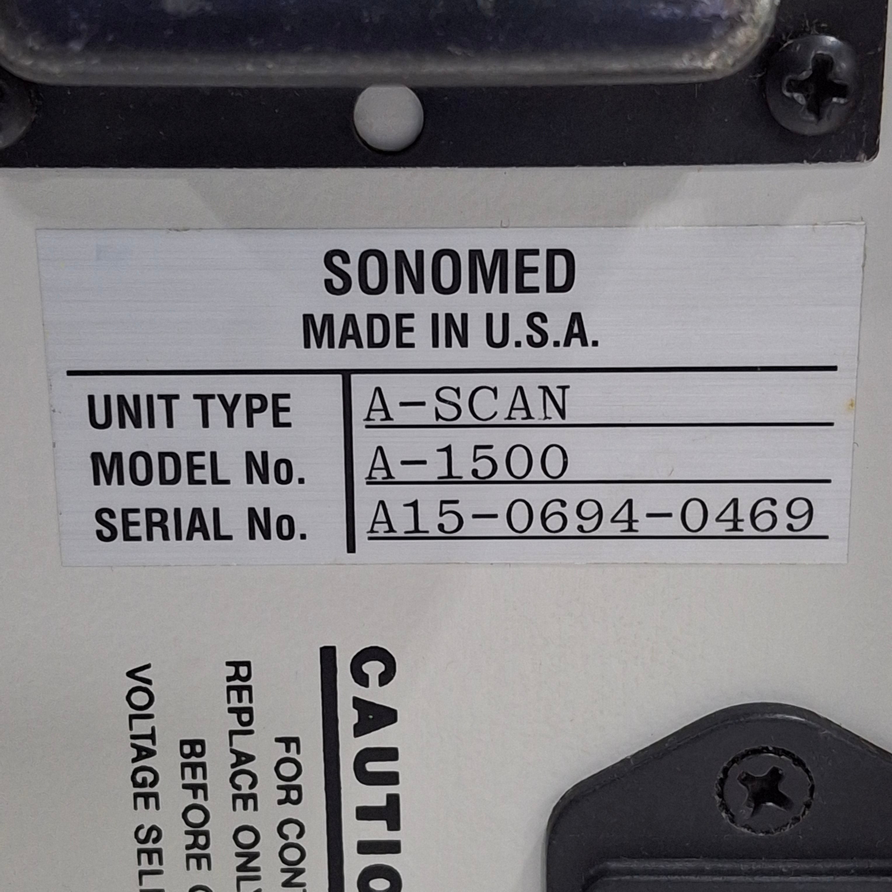 Sonomed Escalon A-Scan A 1500 Ophthalmic Ultrasound
