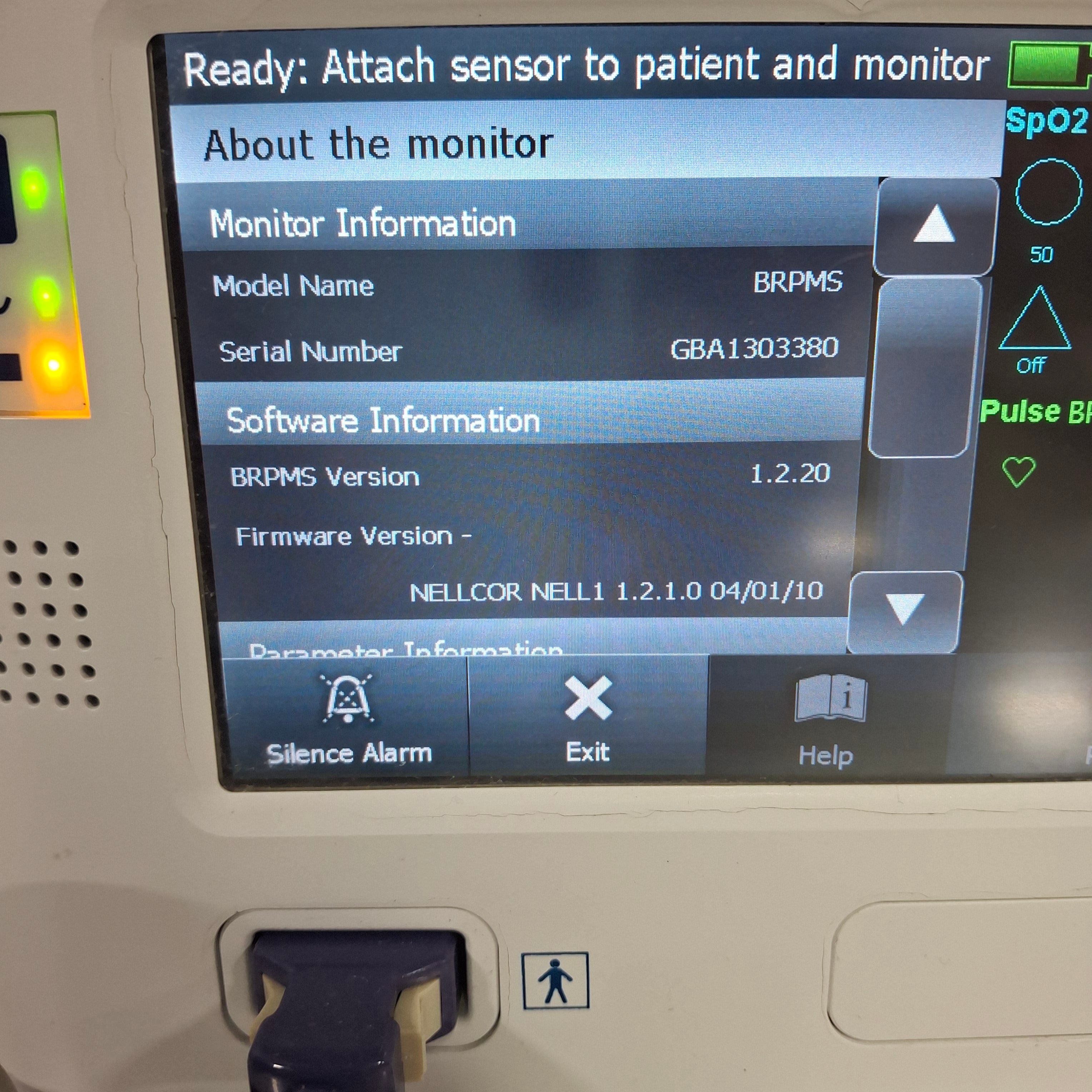 Covidien GR101704 Bedside Respiratory Patient Monitoring System