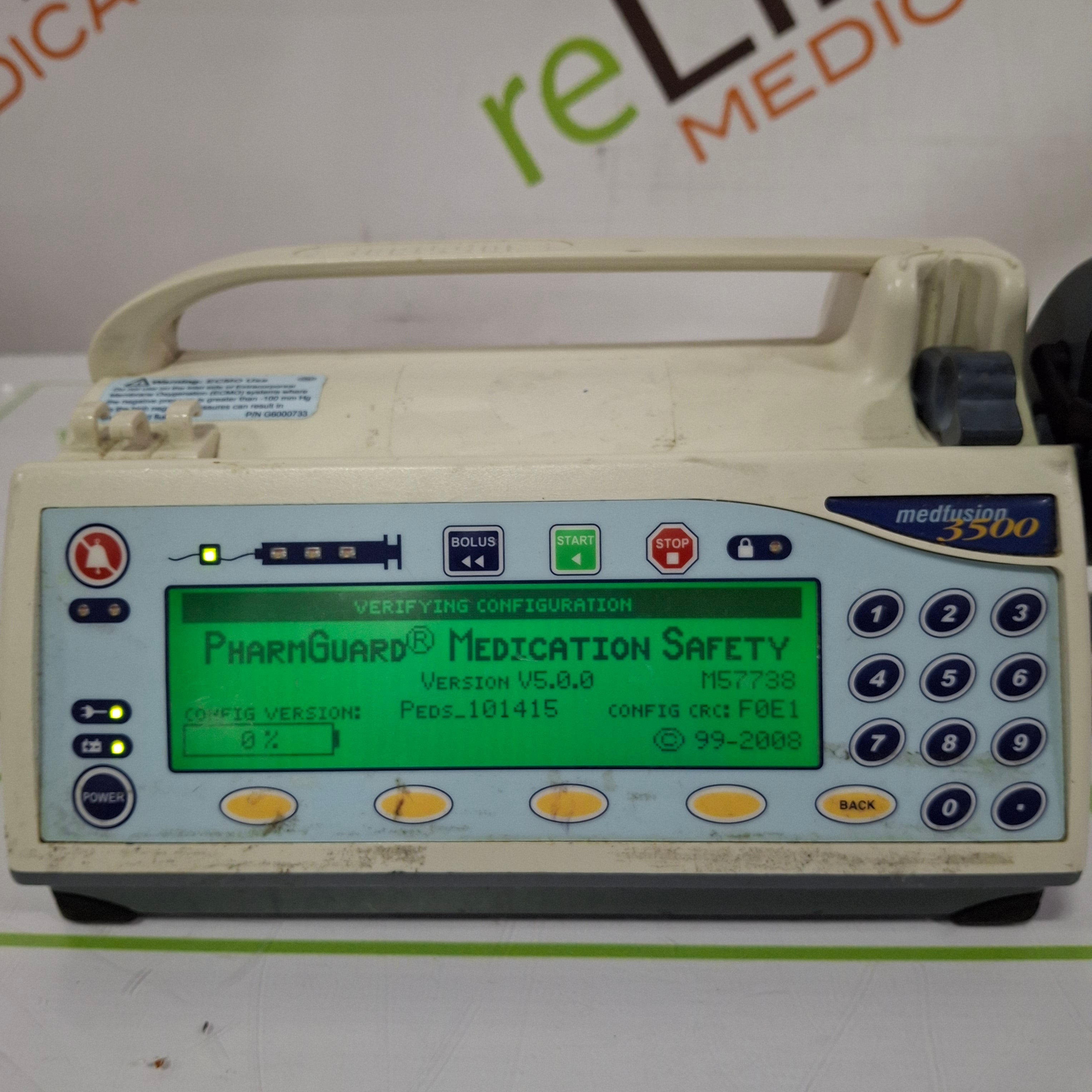 Smiths Medical Medfusion 3500 Version 5 Syringe Infusion Pump