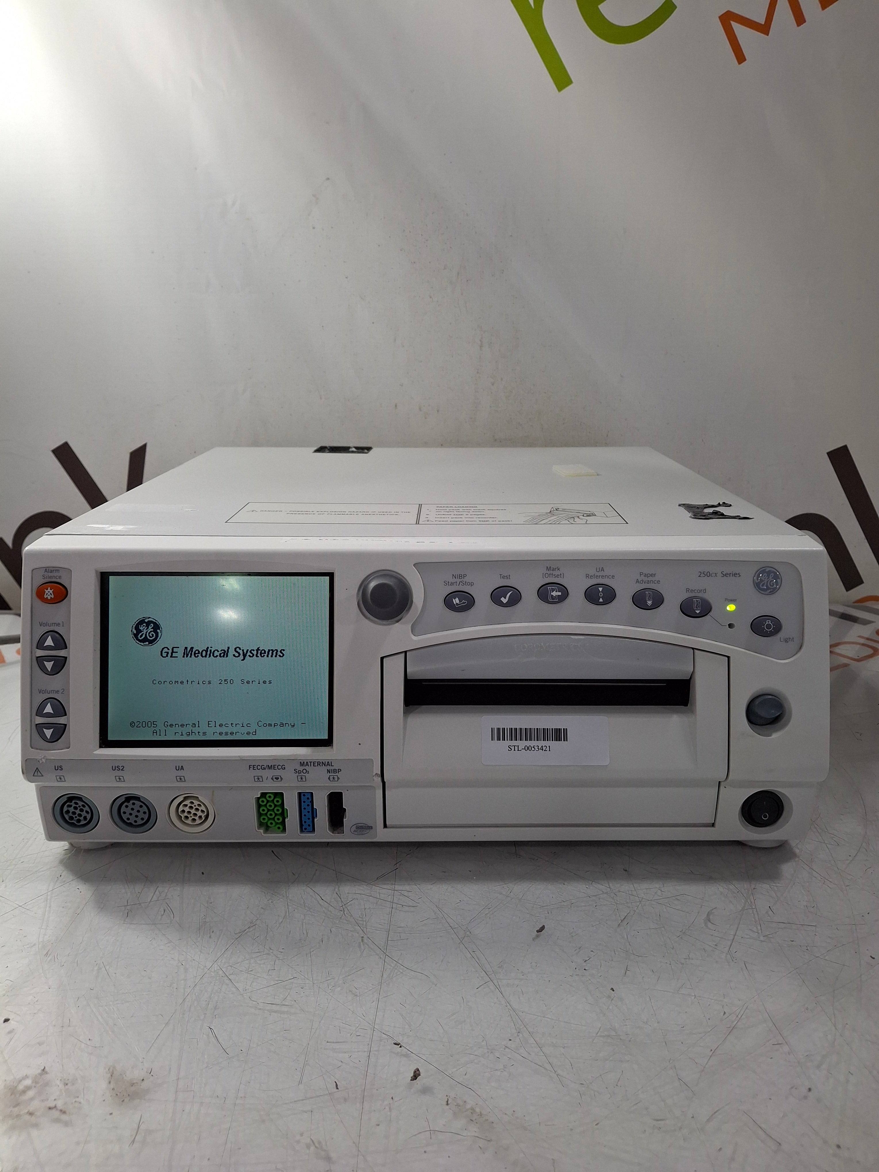 GE Healthcare Corometrics 250cx Series Model 259cx-a Fetal Monitor