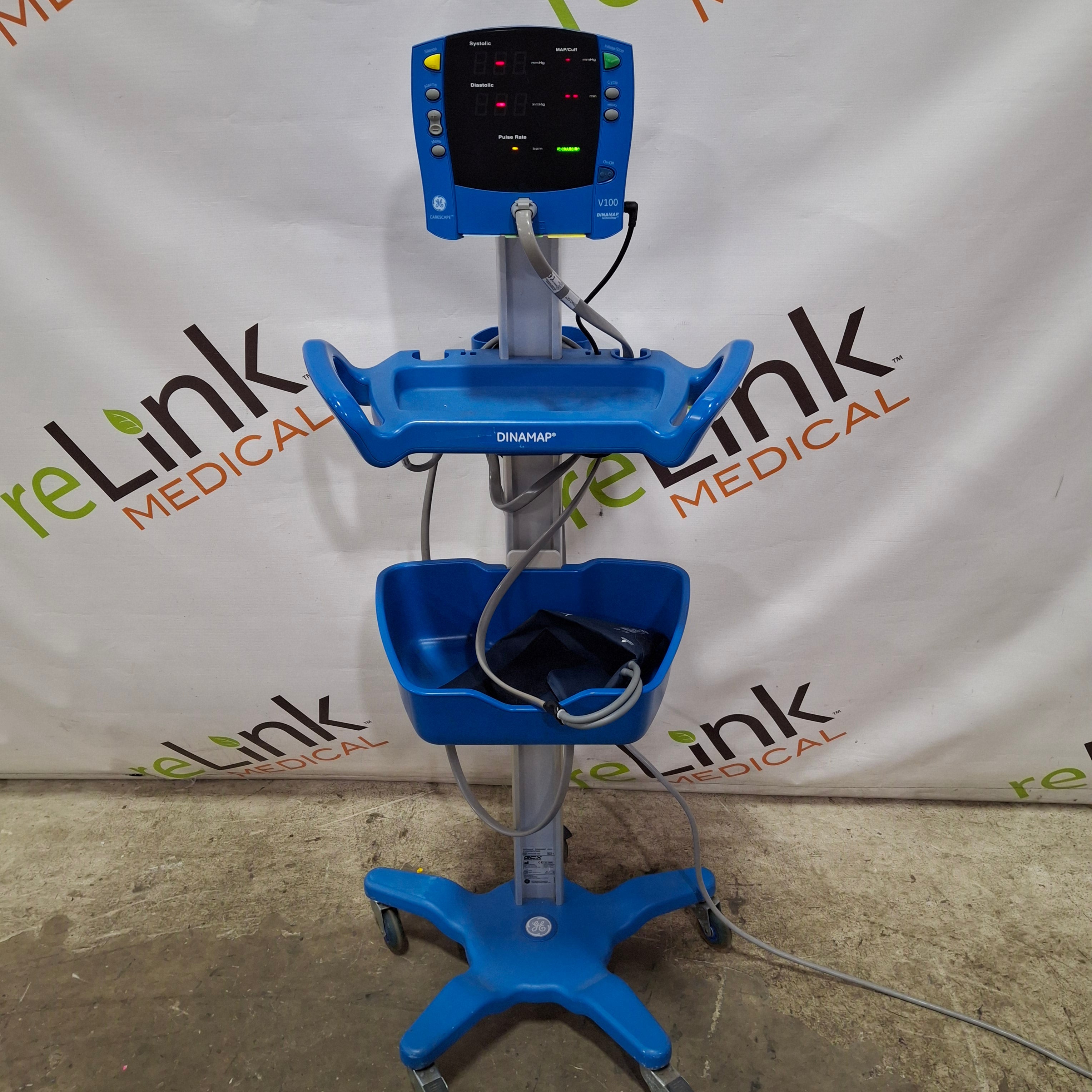 GE Healthcare CareScape Dinamap V100 Roll Stand