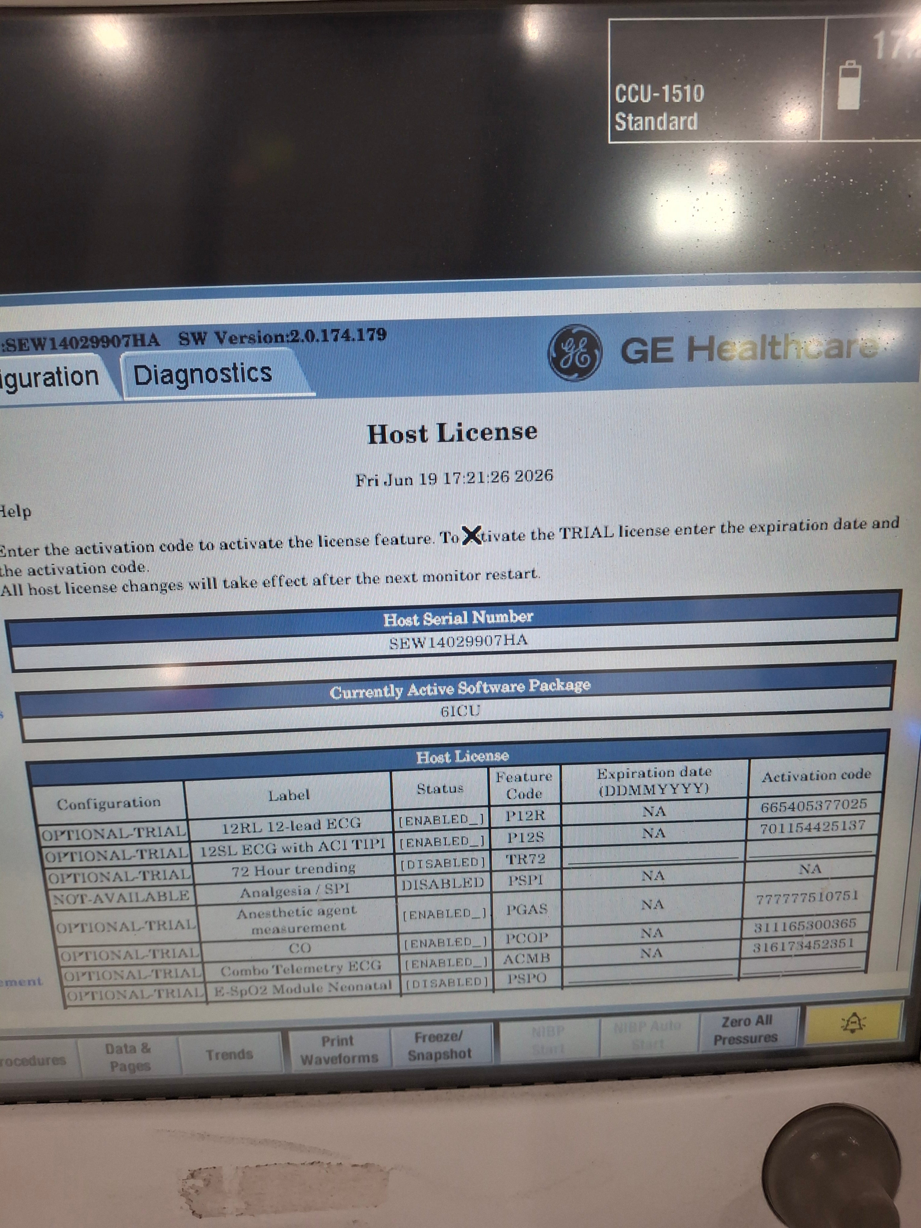 GE Healthcare Carescape B650 Critical Care Patient Monitor