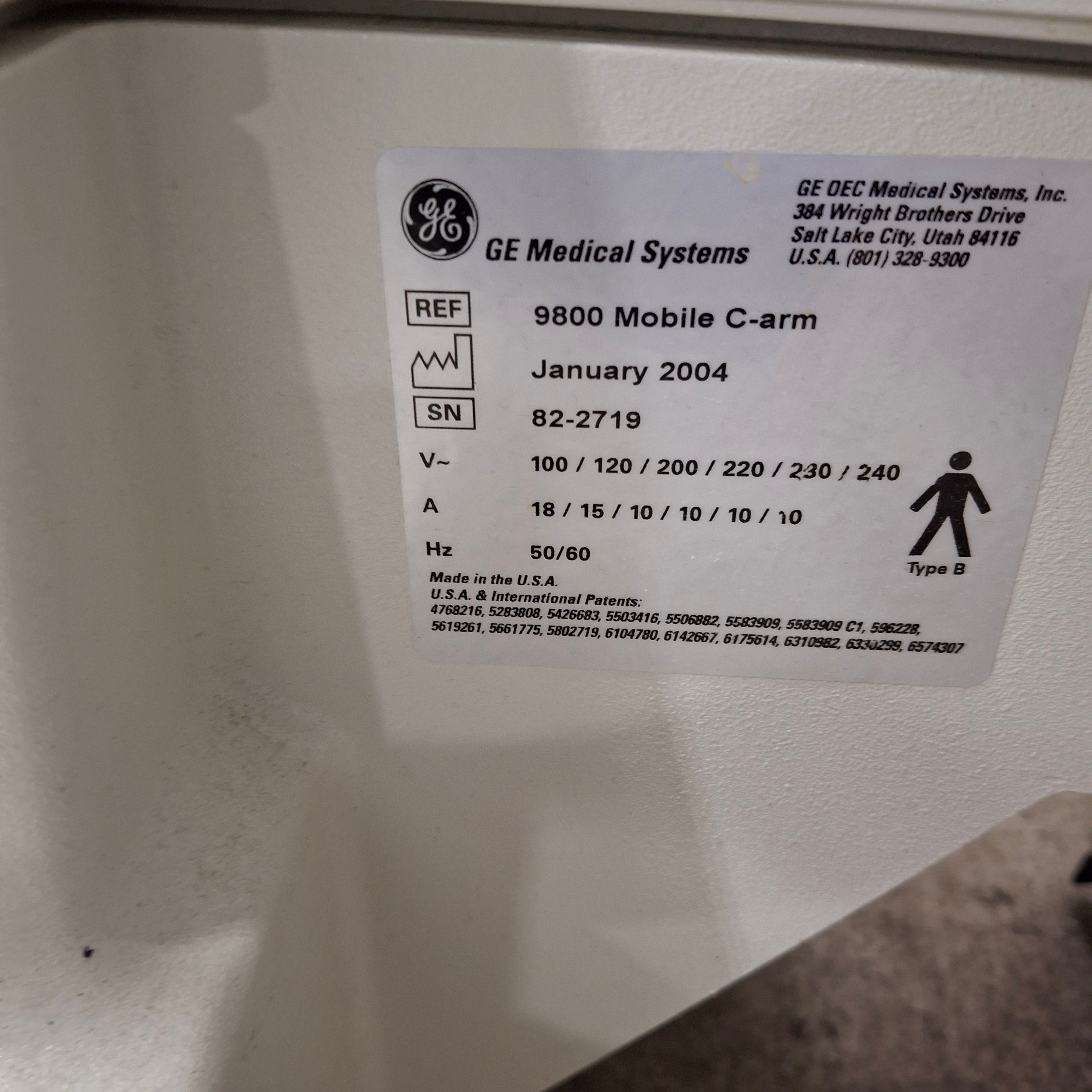 OEC Medical Systems 9800 Plus C-Arm