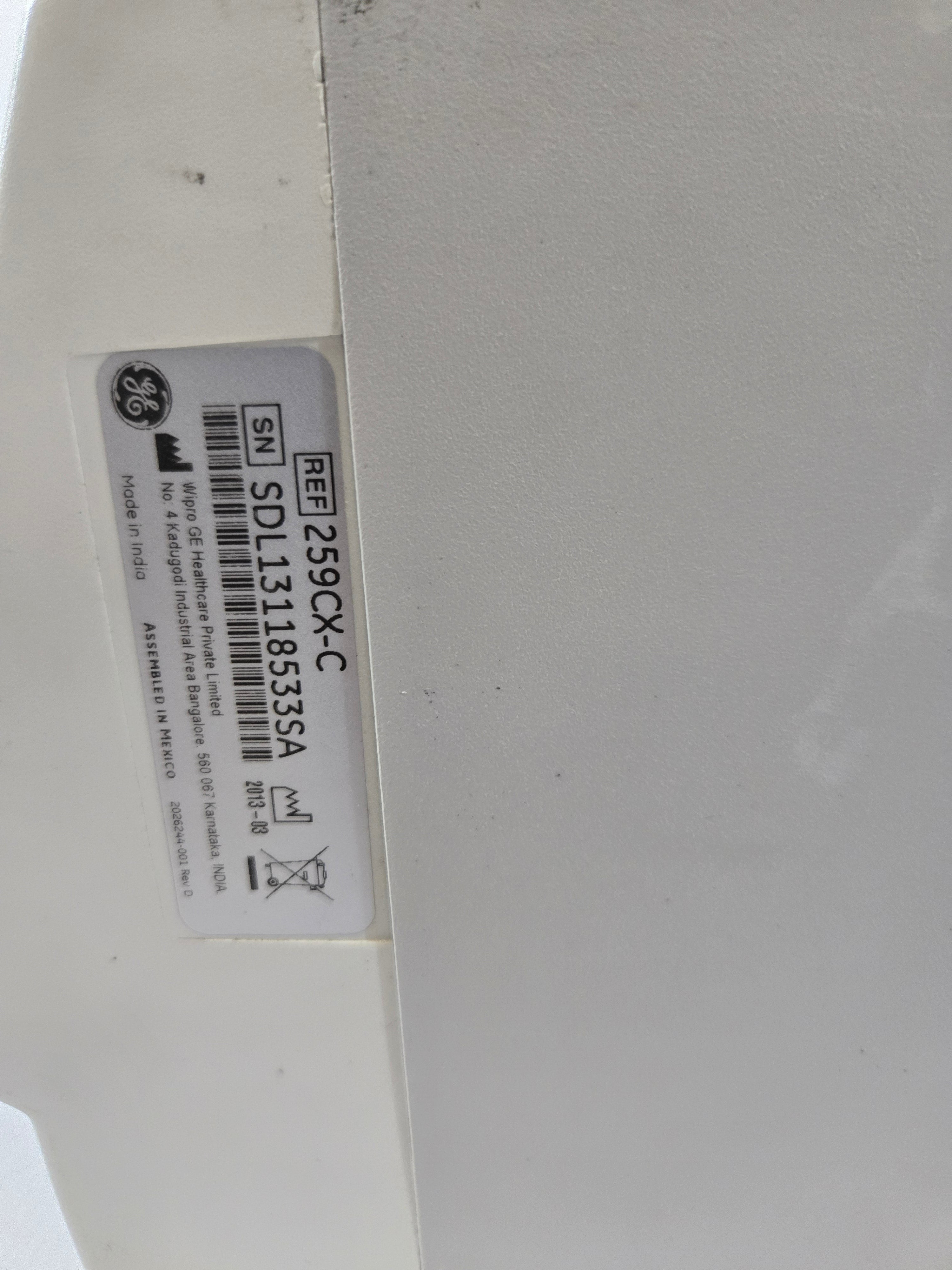 GE Healthcare Corometrics 250cx Series Model 259cx-c Fetal Monitor
