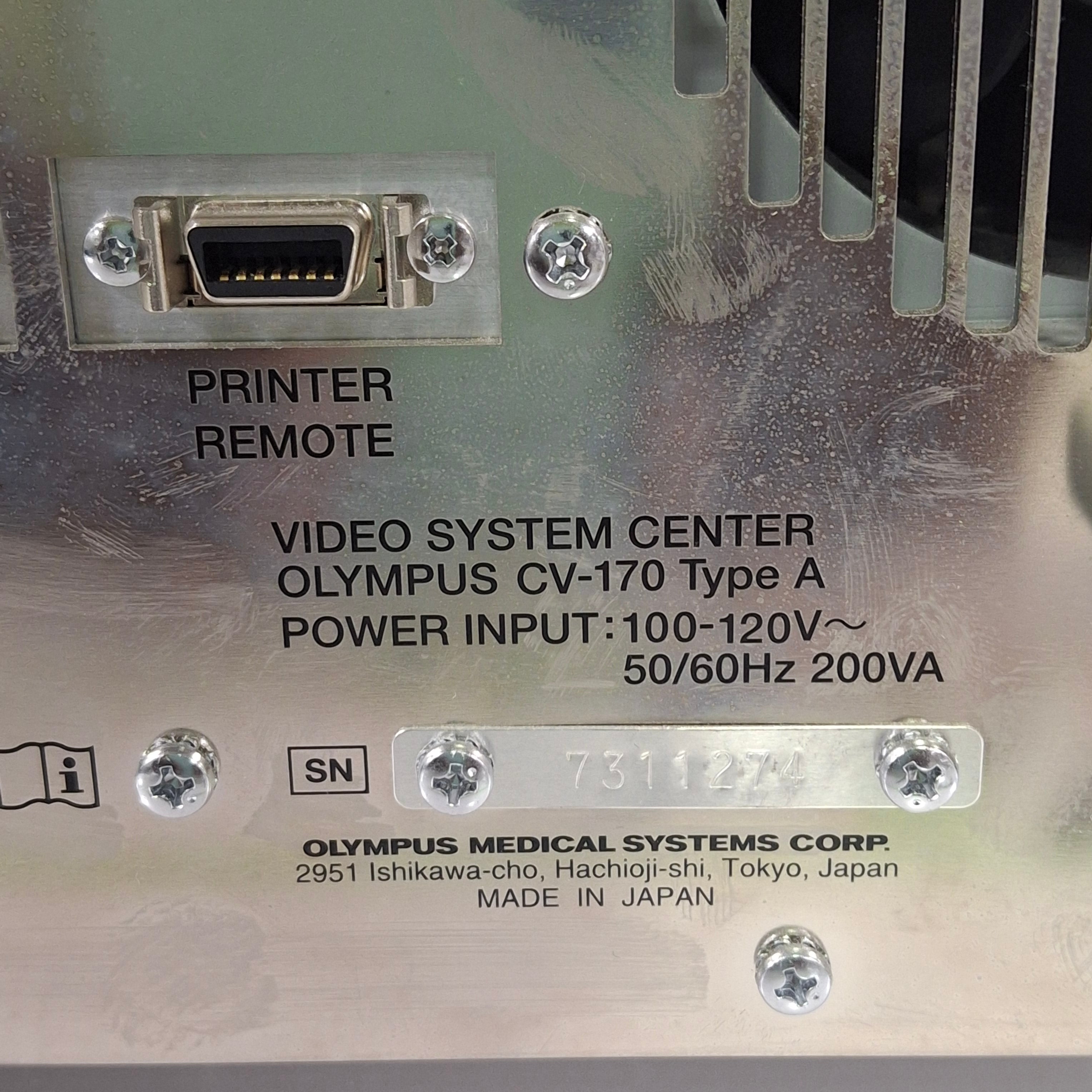 Olympus CV-170 Video Processor and LED Light Source