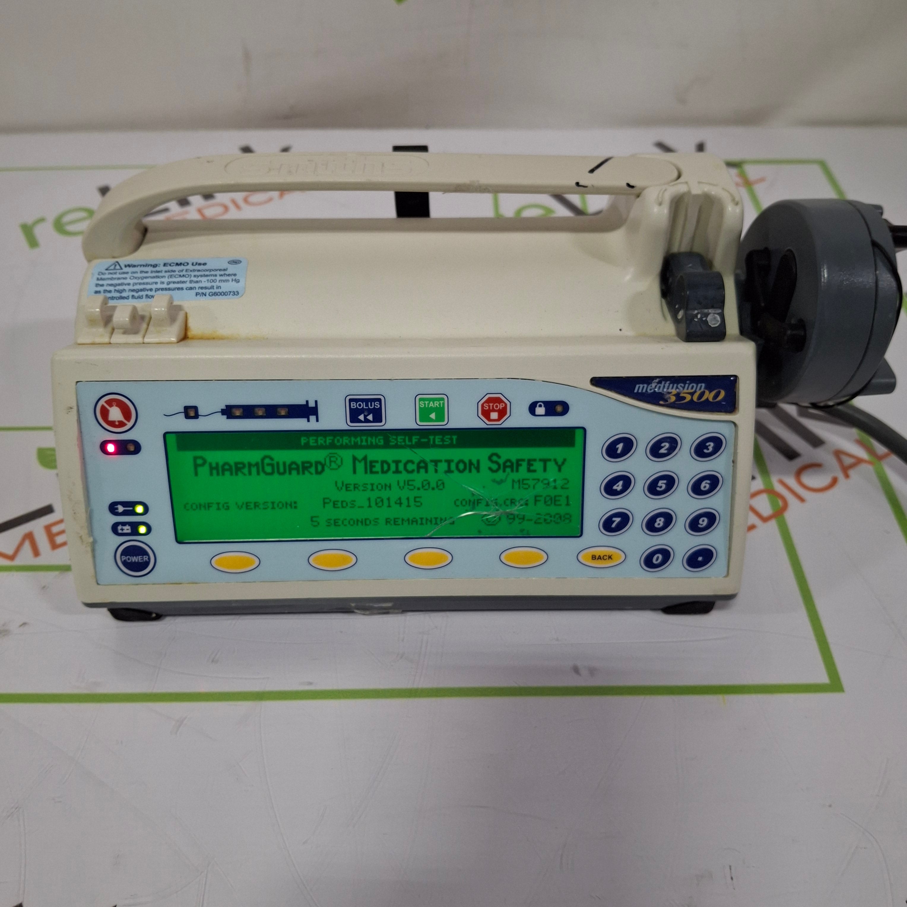 Smiths Medical Medfusion 3500 Version 5 Syringe Infusion Pump