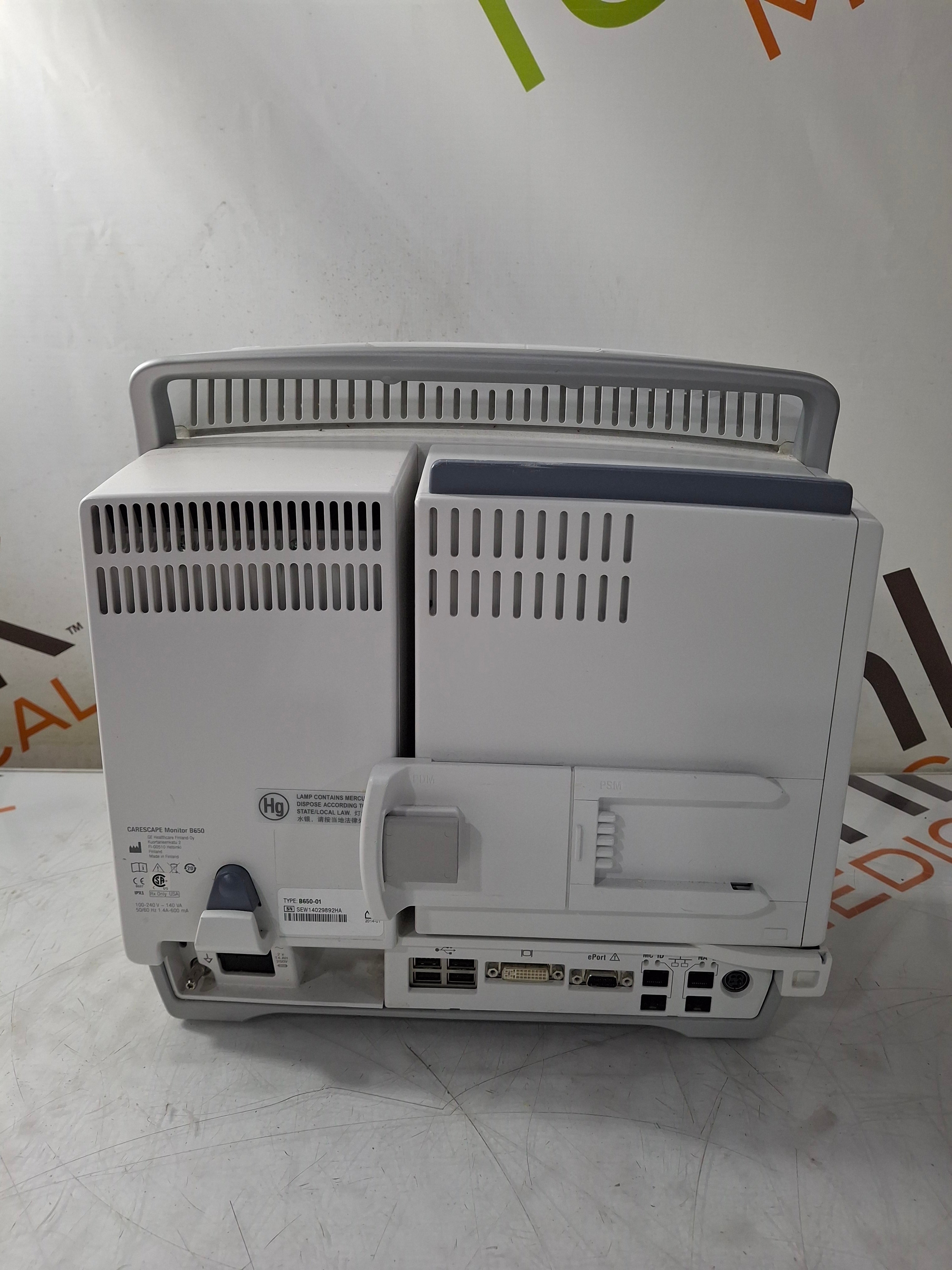 GE Healthcare Carescape B650 Critical Care Patient Monitor