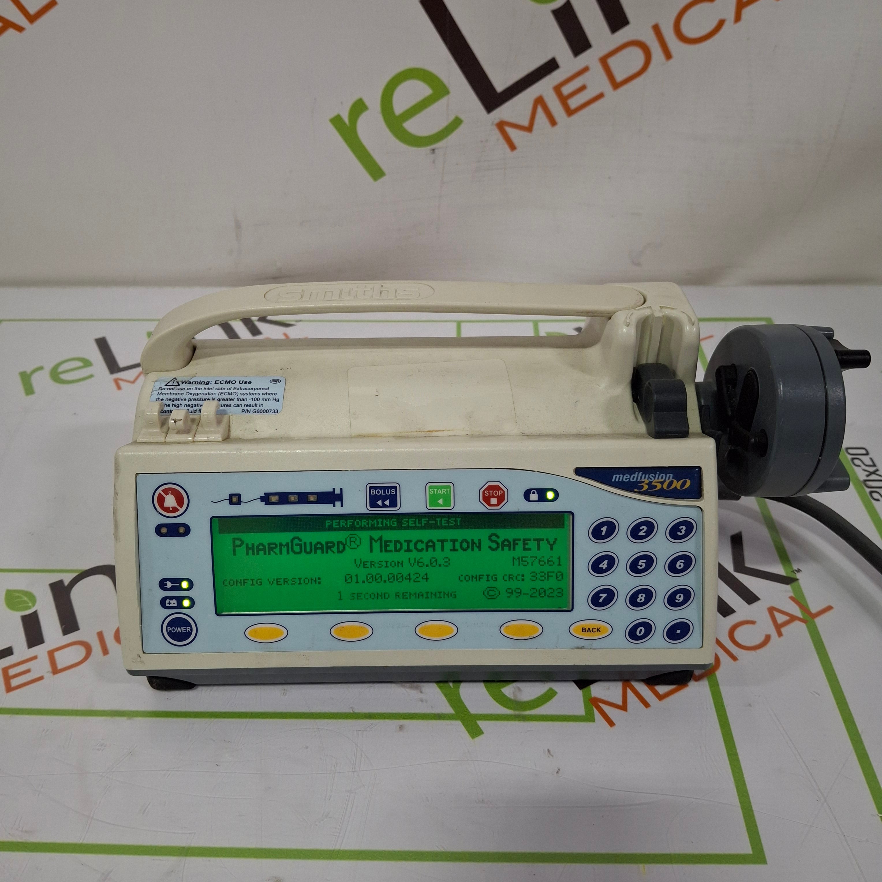 Smiths Medical Medfusion 3500 Version 6 Syringe Infusion Pump