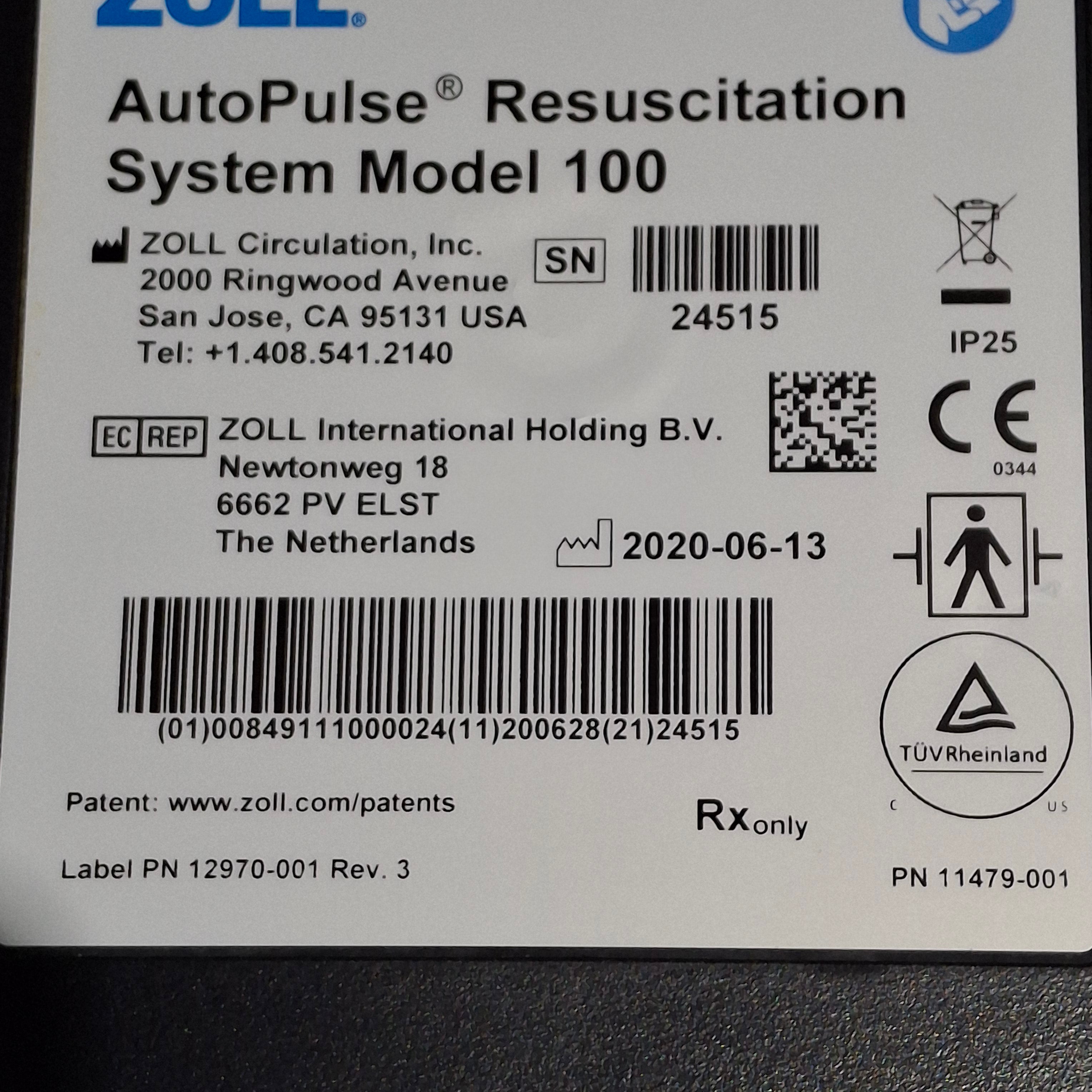 Zoll Autopulse CPR Resuscitation System