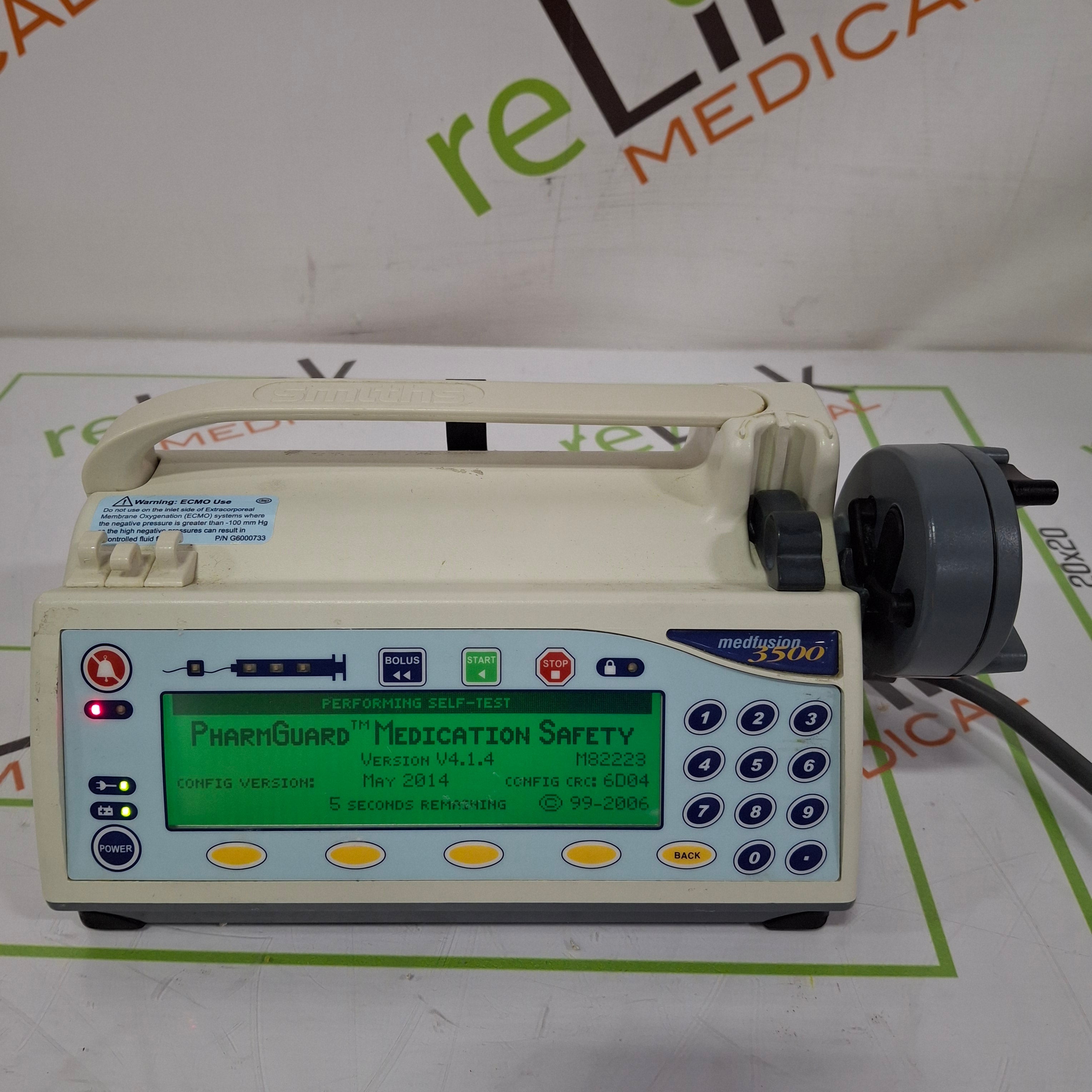 Smiths Medical Medfusion 3500 Version 4 Syringe Infusion Pump