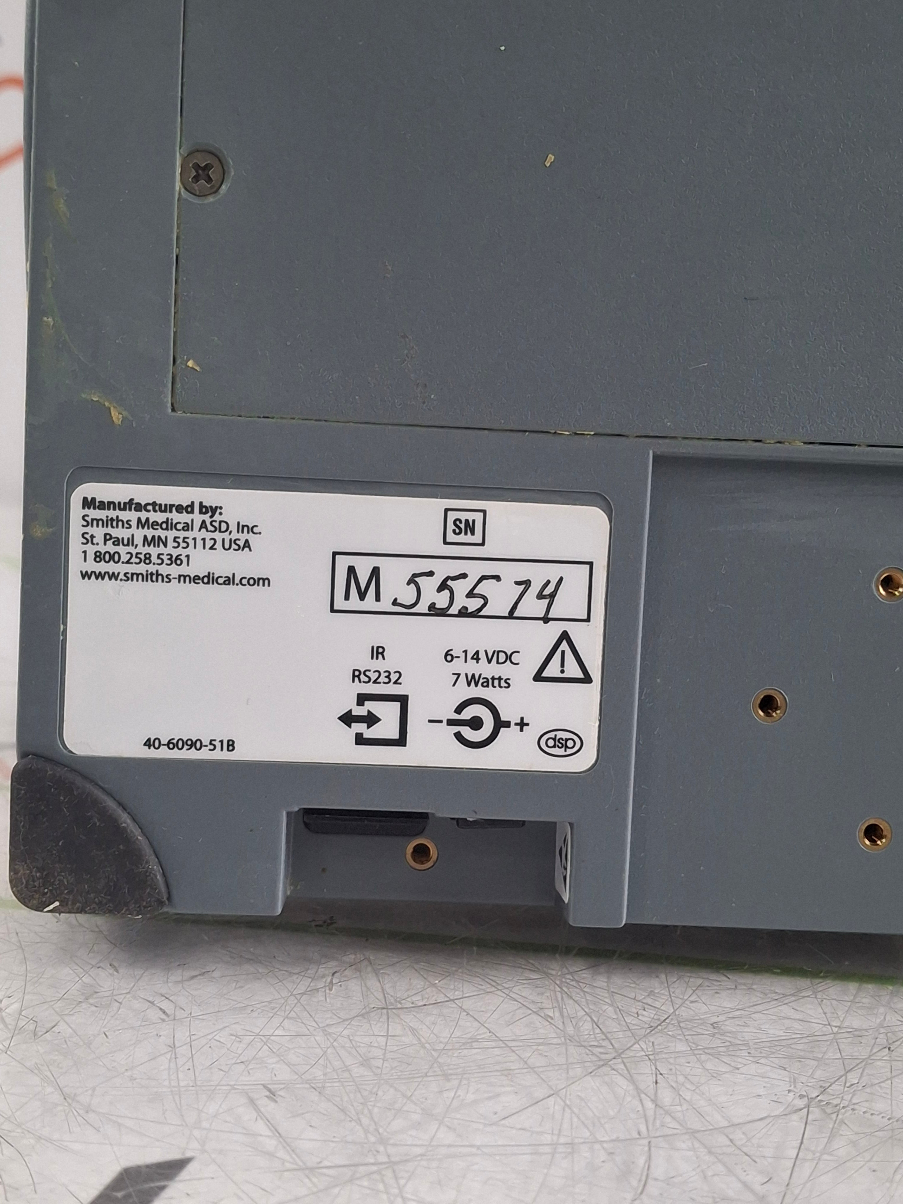 Smiths Medical Medfusion 3500 Version 3 Syringe Infusion Pump