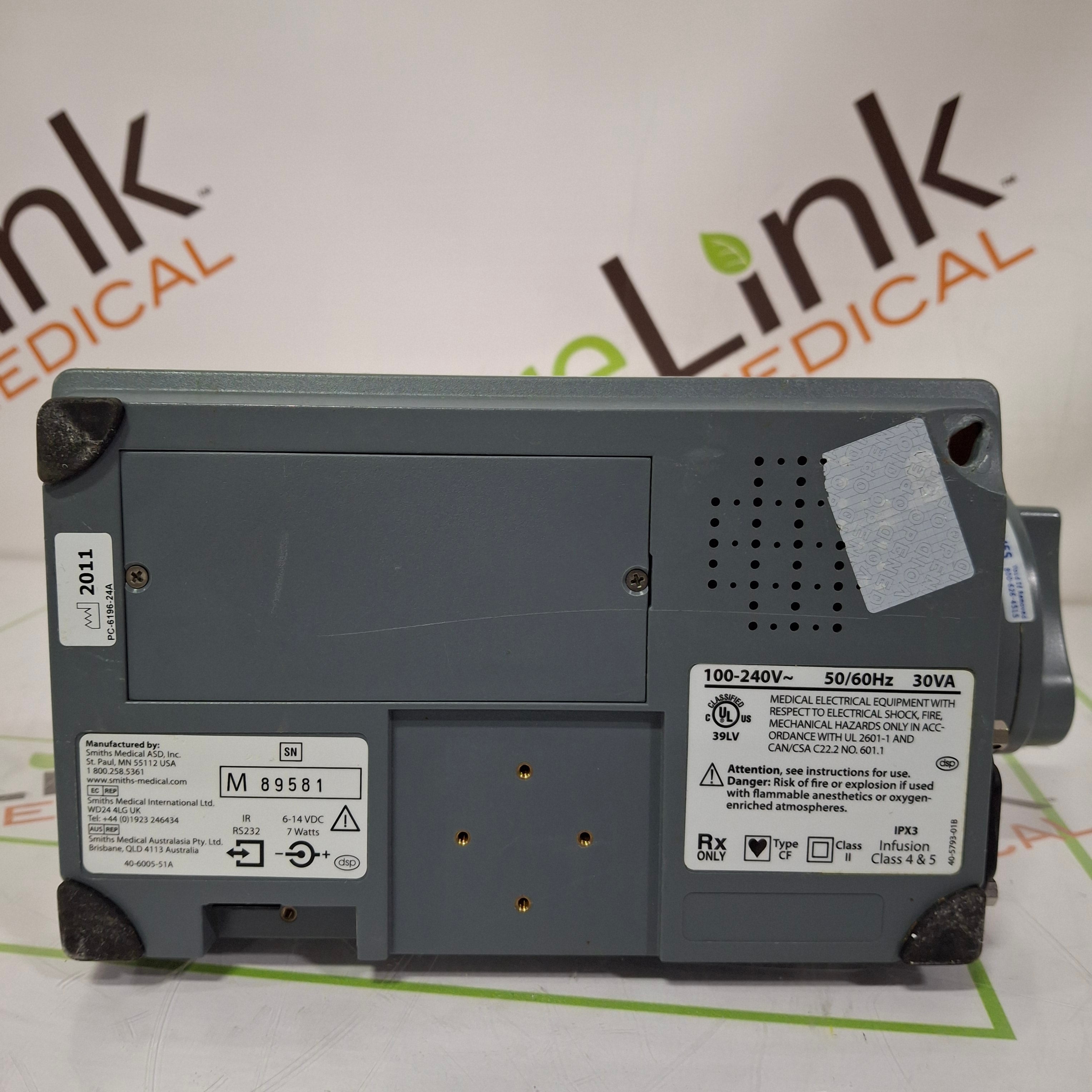 Smiths Medical Medfusion 3500 Version 3 Syringe Infusion Pump