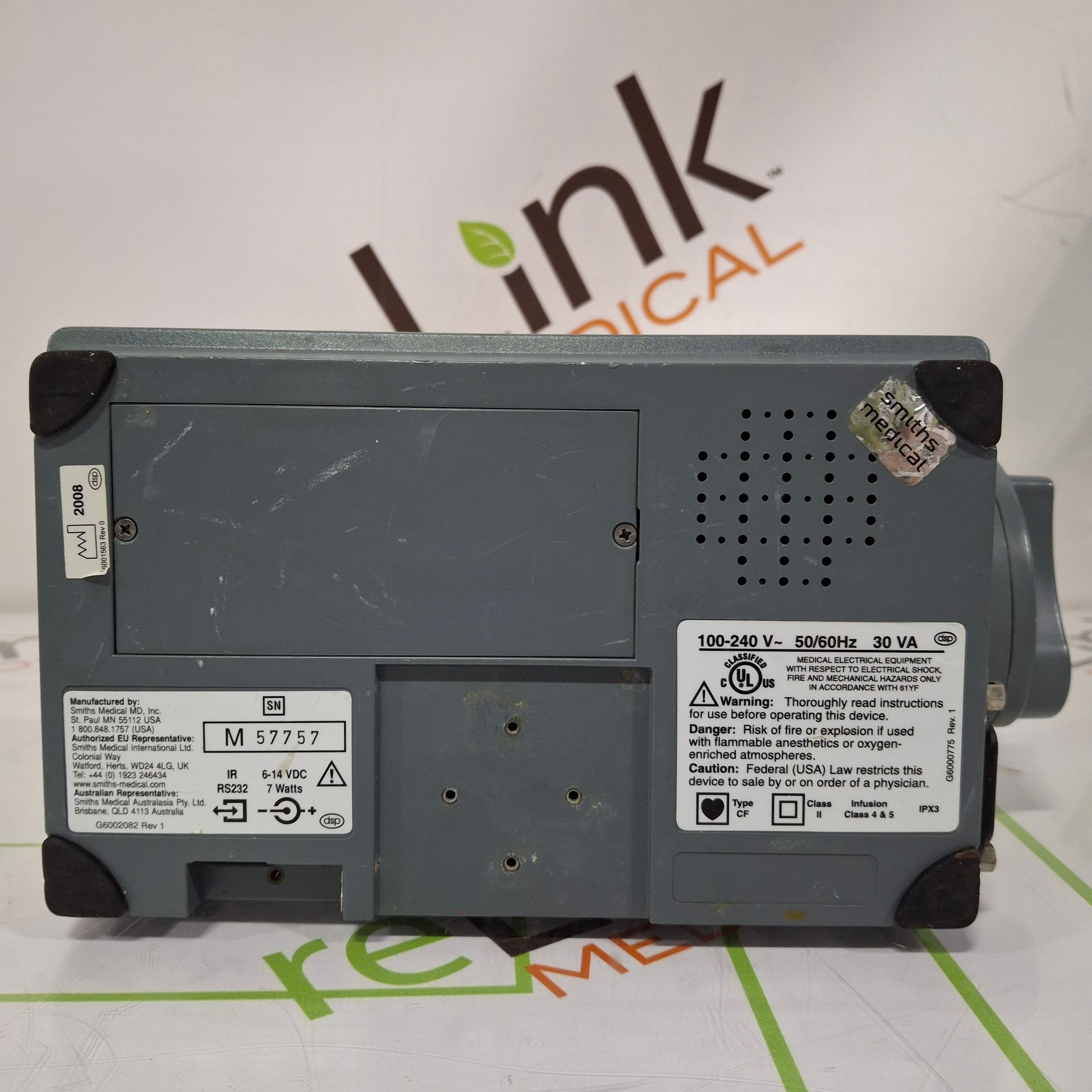 Smiths Medical Medfusion 3500 Version 5 Syringe Infusion Pump