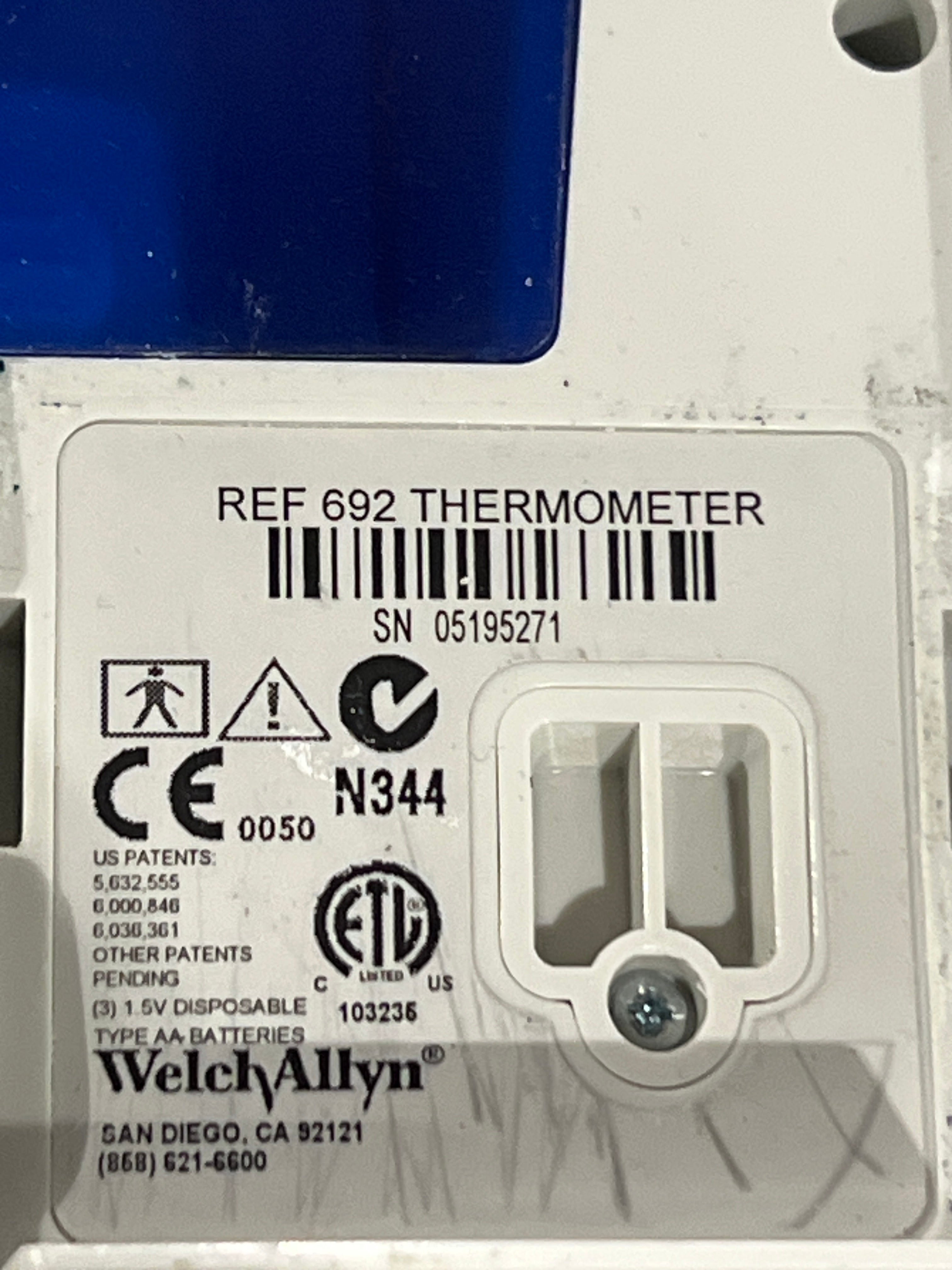 Welch Allyn SureTemp Plus 692 Thermometer