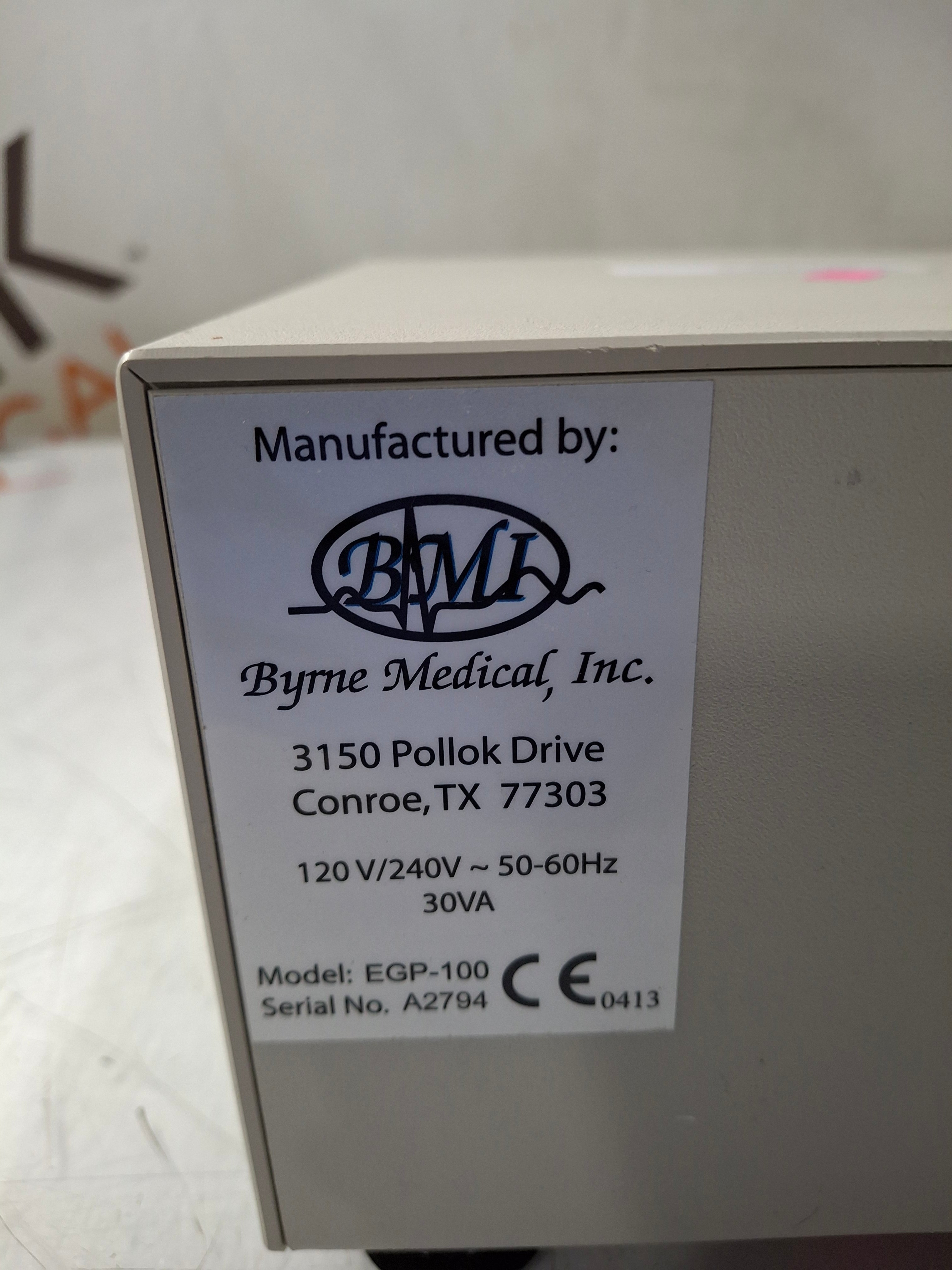 Byrne Medical, Inc. EGP-100 Endogator Endoscopy Irrigation Pump