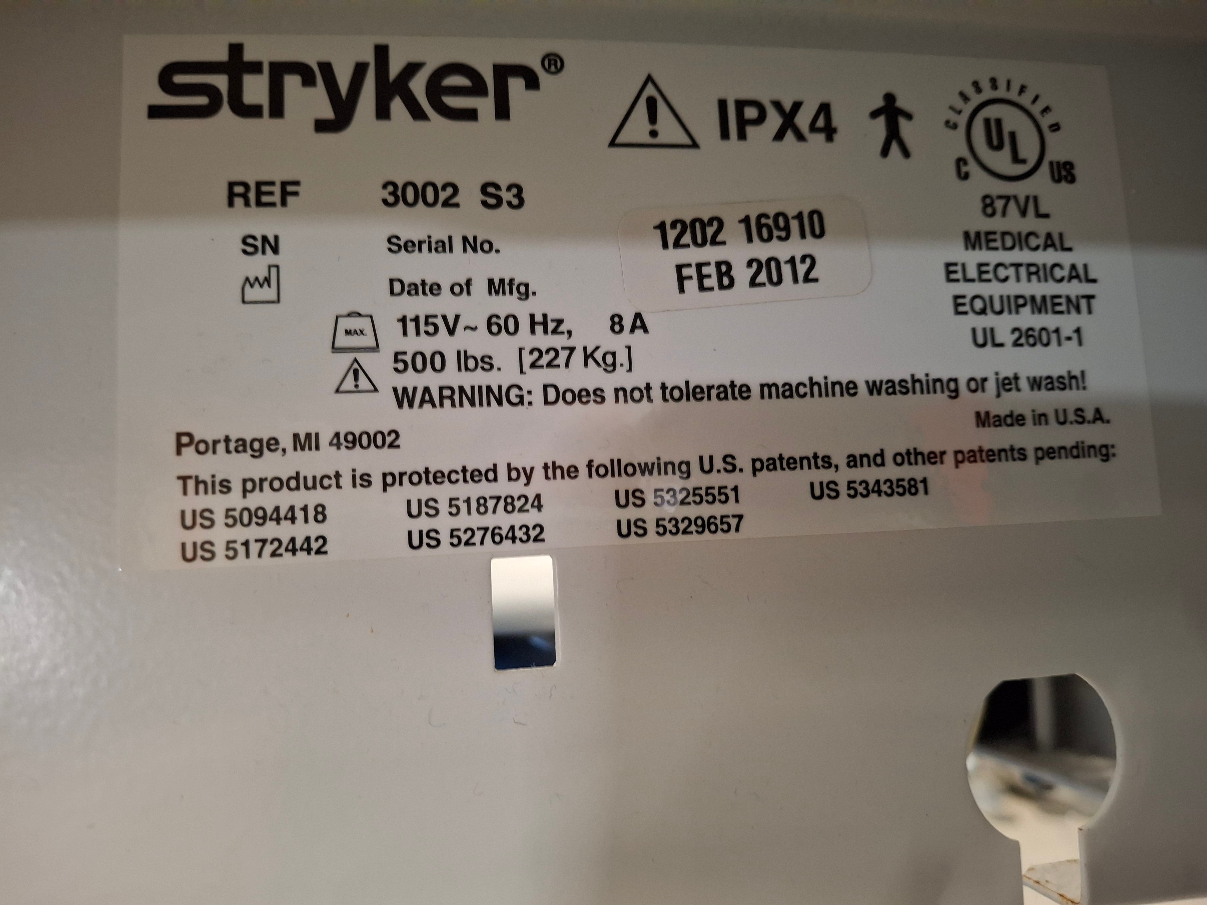 Stryker Secure III 3002 Hospital Bed
