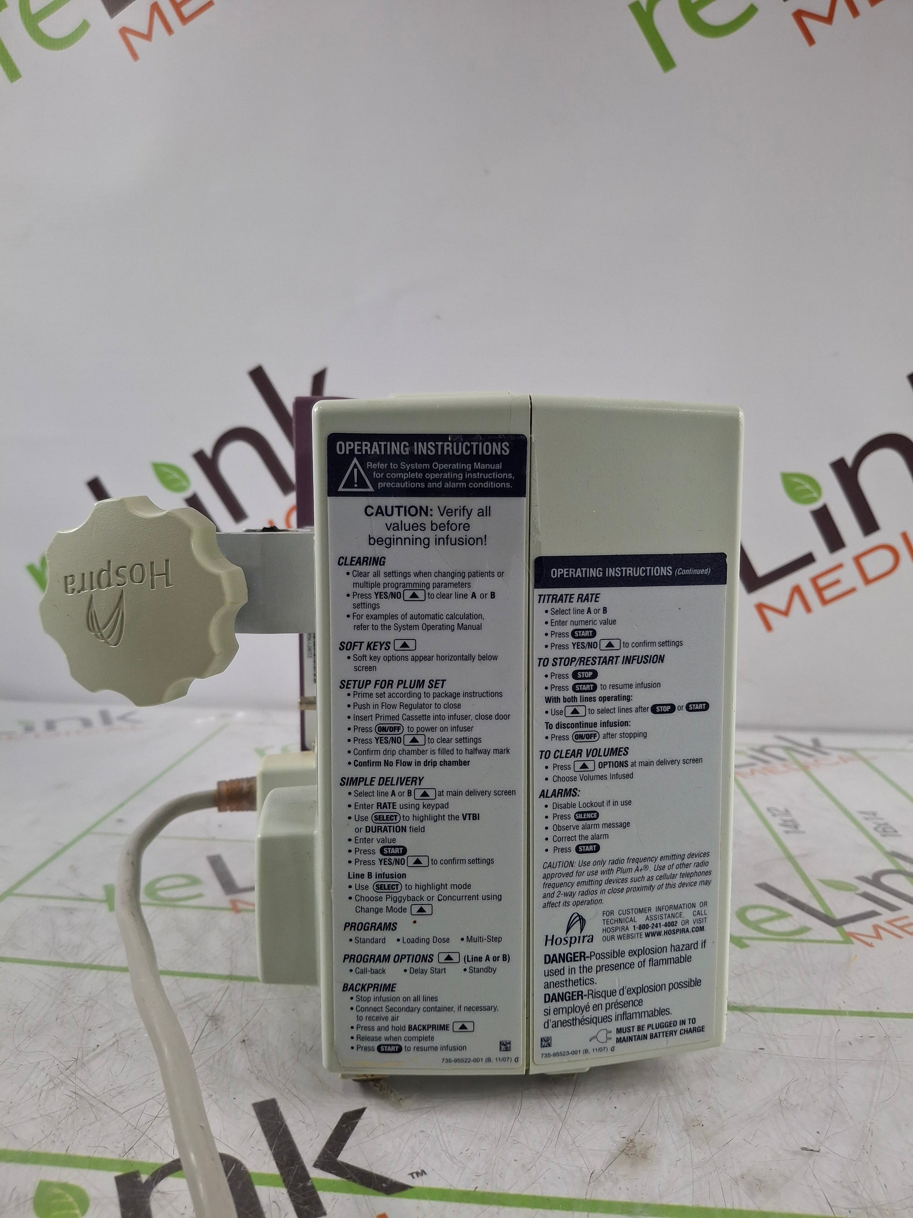 Hospira Plum A+ Infusion Pump