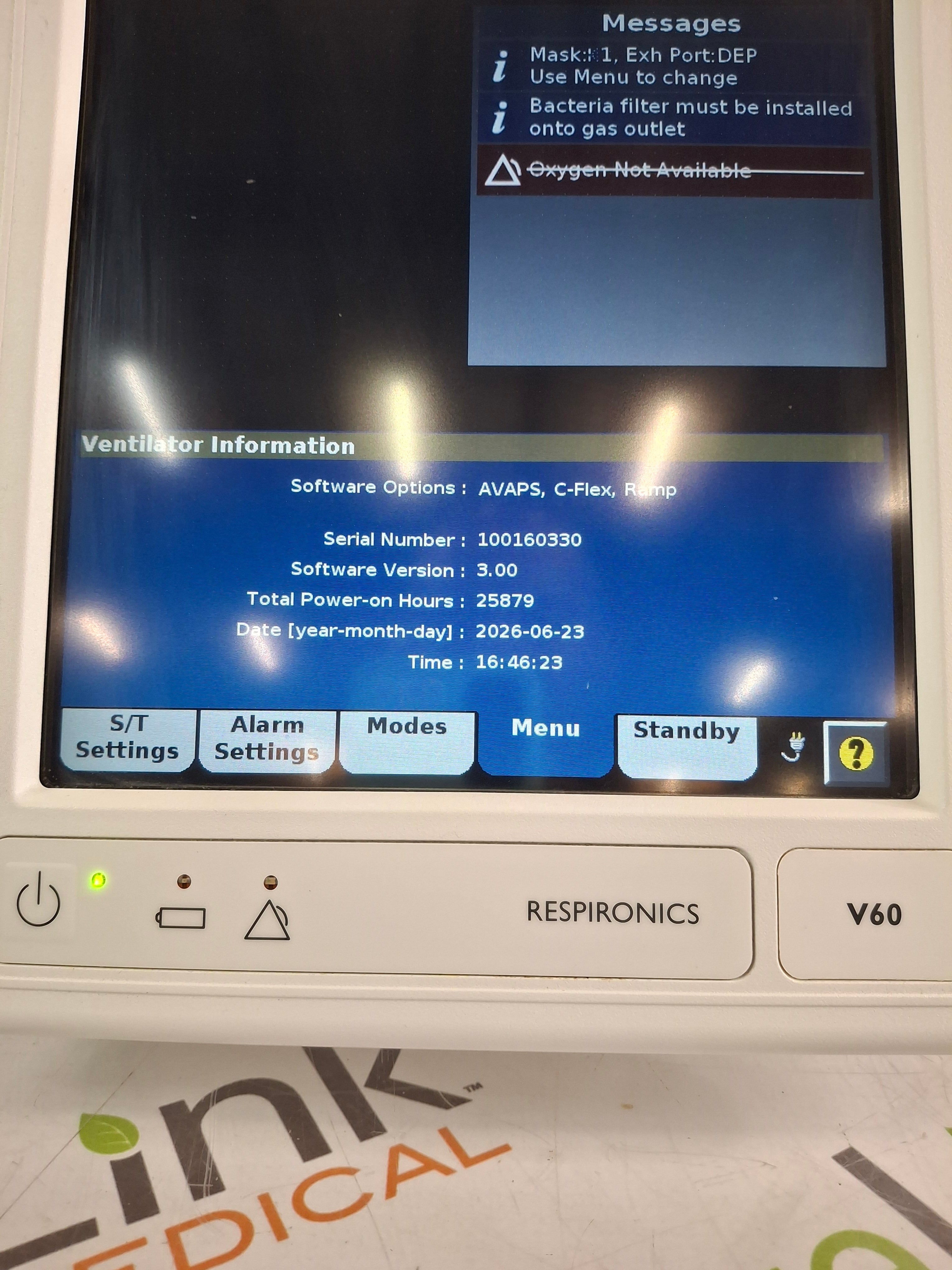 Respironics V60 BiPAP Ventilator Monitor