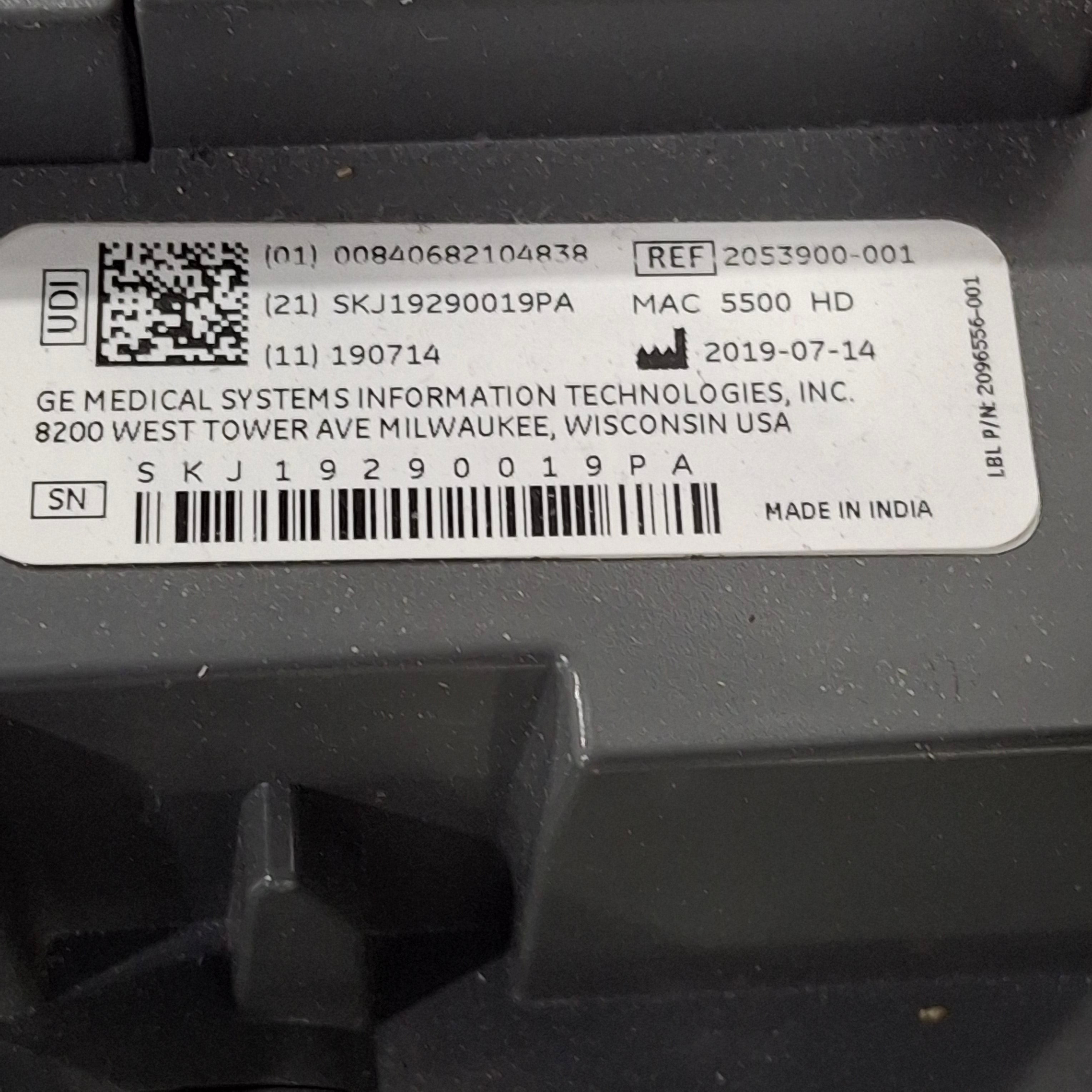GE Healthcare MAC 5500 HD ECG without CAM Module