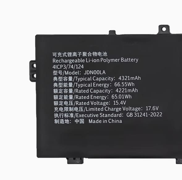 JDN00LA Rechargeable Li-ion Polymer Battery 15.4V 65.01Wh 4221mAh