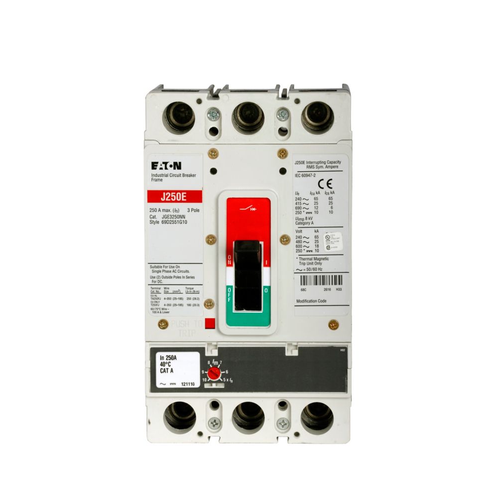 JGE3200FAG | Eaton Series G 200A 3-Pole Molded Case Circuit Breaker