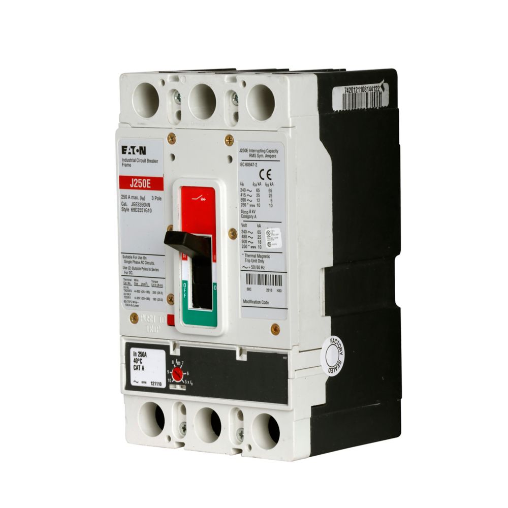 JGE3200FAG | Eaton Series G 200A 3-Pole Molded Case Circuit Breaker