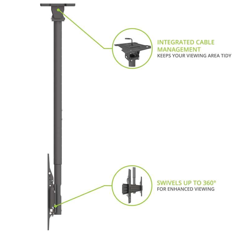 Kanto Outdoor Ceiling TV Mount for 37-inch to 70-inch TVs, Galvanized
