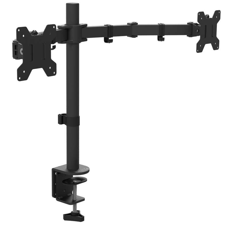 Kanto Height Adjustable Desktop Arm Dual Monitor Stand for 17" to 27" Monitors