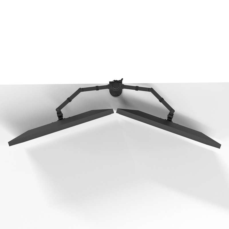 Kanto Height Adjustable Desktop Arm Dual Monitor Stand for 17" to 27" Monitors