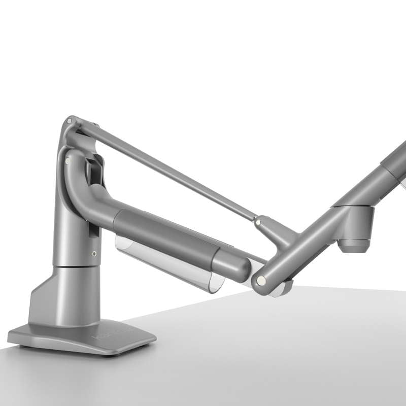 Kanto Single-Monitor Gas Shock Desktop Mount for 17-inch to 32-inch Displays - Silver