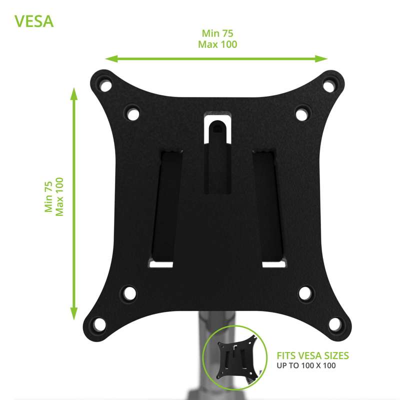 Kanto Single-Monitor Gas Shock Desktop Mount for 17-inch to 32-inch Displays - Silver