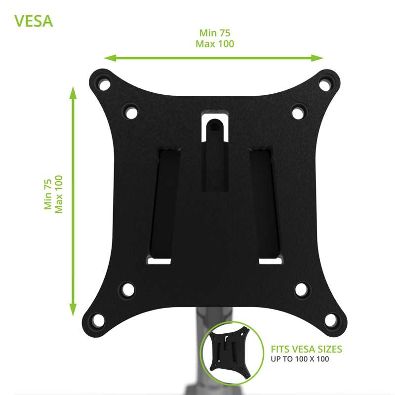 Kanto Dual-Monitor Gas Shock Desktop Mount for 17-inch to 32-inch Displays - Silver