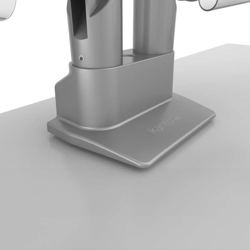 Kanto Dual-Monitor Gas Shock Desktop Mount for 17-inch to 32-inch Displays - Silver