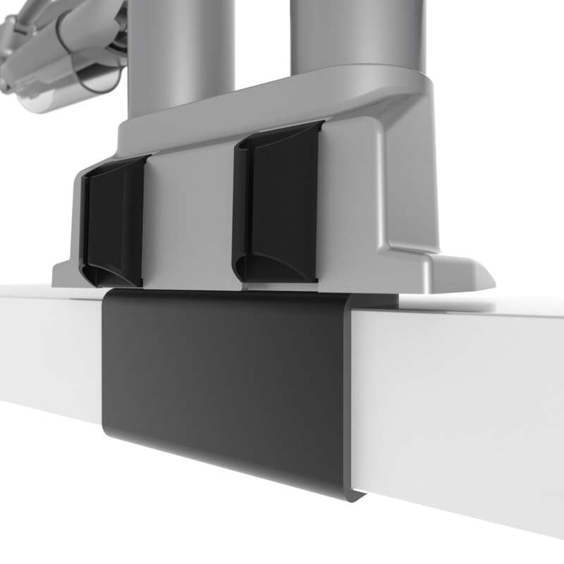 Kanto Dual-Monitor Gas Shock Desktop Mount for 17-inch to 32-inch Displays - Silver