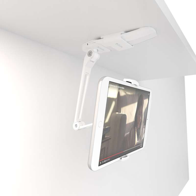 Kanto Universal Phone and Tablet Stand with Mounting Bracket / Folding Legs - White