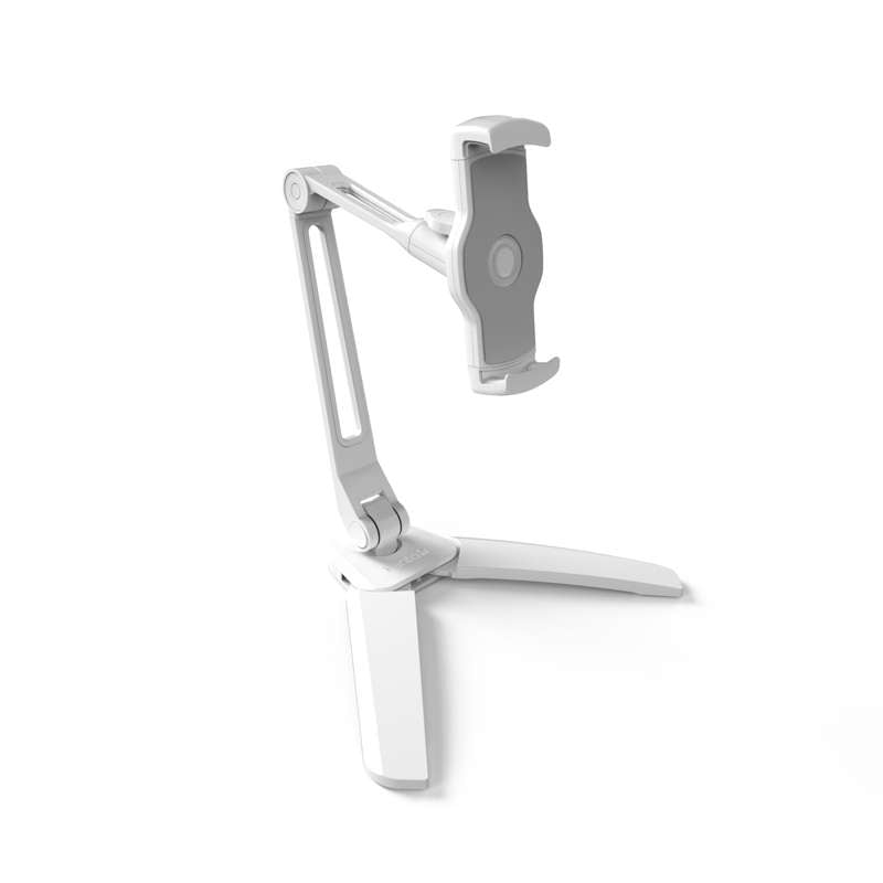 Kanto Universal Phone and Tablet Stand with Mounting Bracket / Folding Legs - White