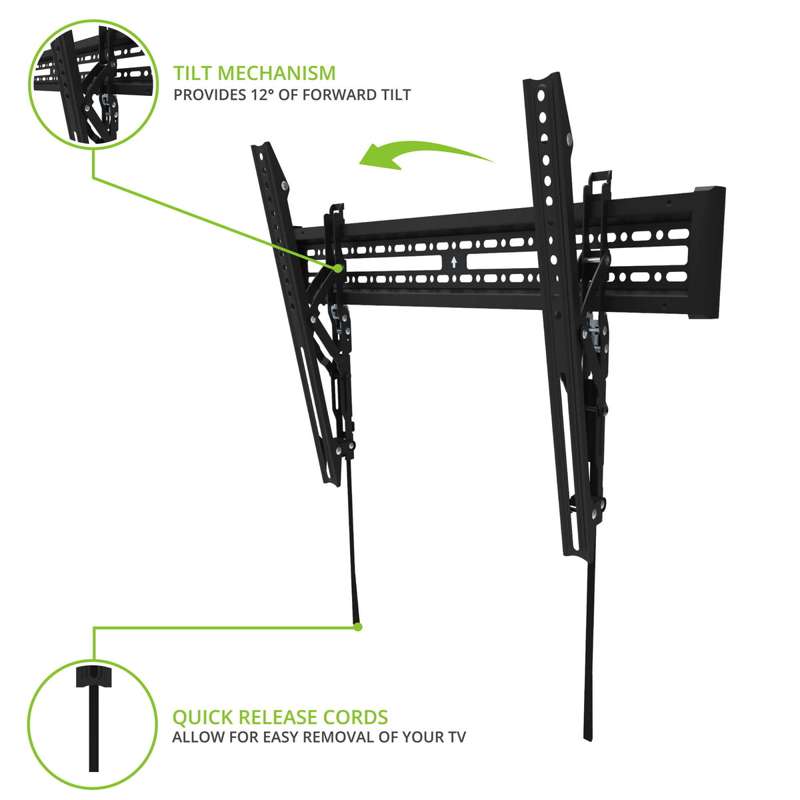 Kanto Tilting TV Wall Mount for 32-inch to 60-inch TVs - Black