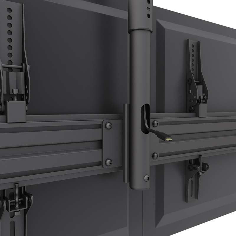 Kanto Menu Board Ceiling Mount System with Tilting Arms for 40-Inch to 60-Inch TVs (3 wide, 1 high, 1 sided)