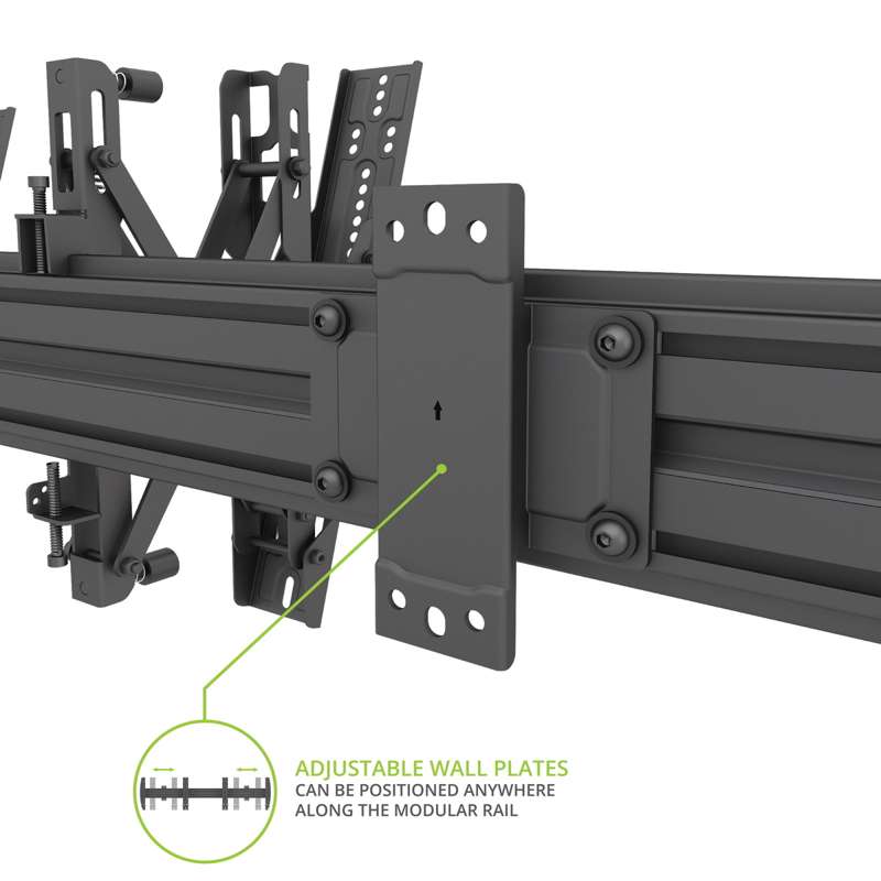 Kanto Menu Board Wall Mount System with Tilting Arms for 40" - 60" TVs, 3 Screens